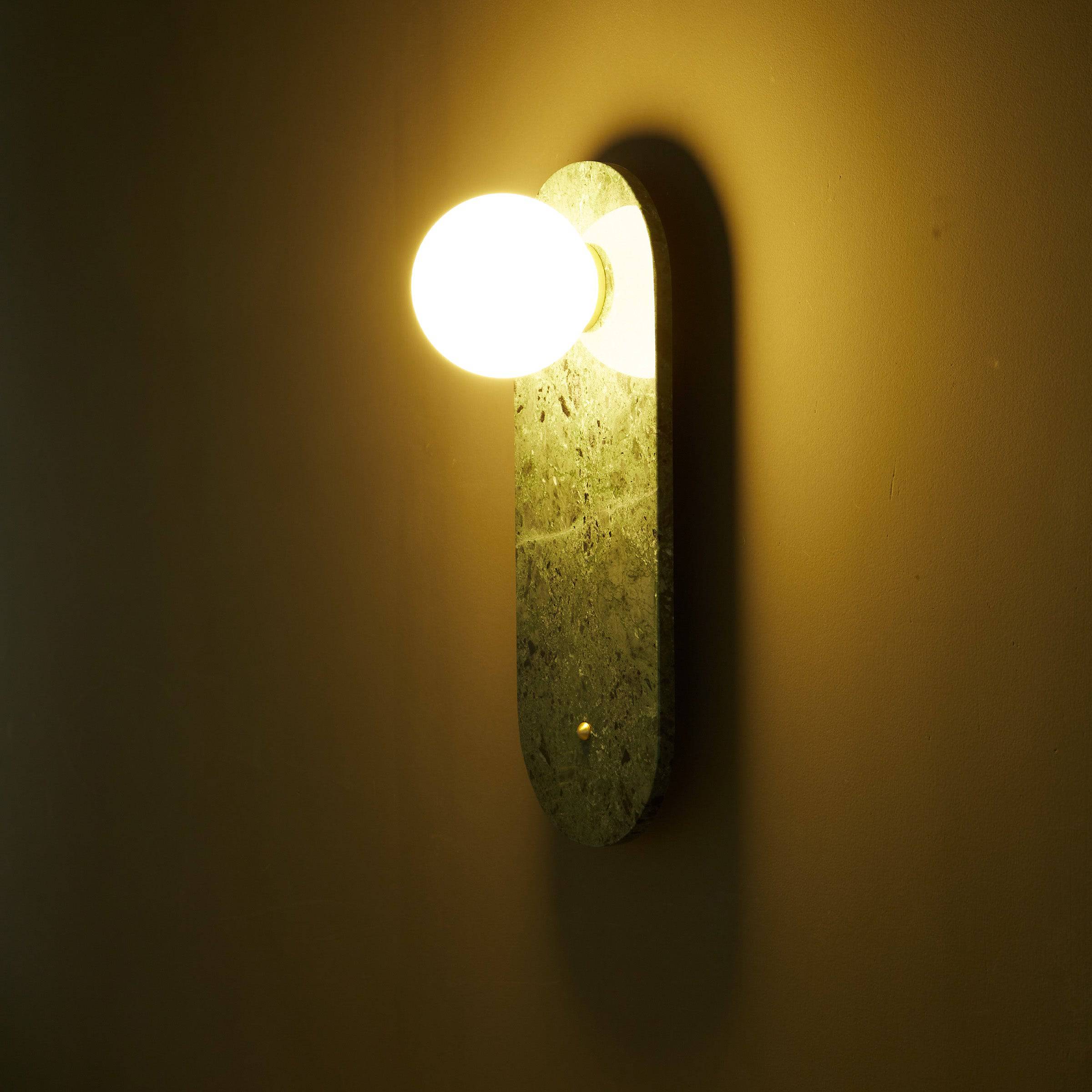 Green Marble Wall Lamp 6617-Gn -  Wall Lamps - ebarza Furniture UAE | Shop Modern Furniture in Abu Dhabi & Dubai - مفروشات ايبازرا في الامارات | تسوق اثاث عصري وديكورات مميزة في دبي وابوظبي