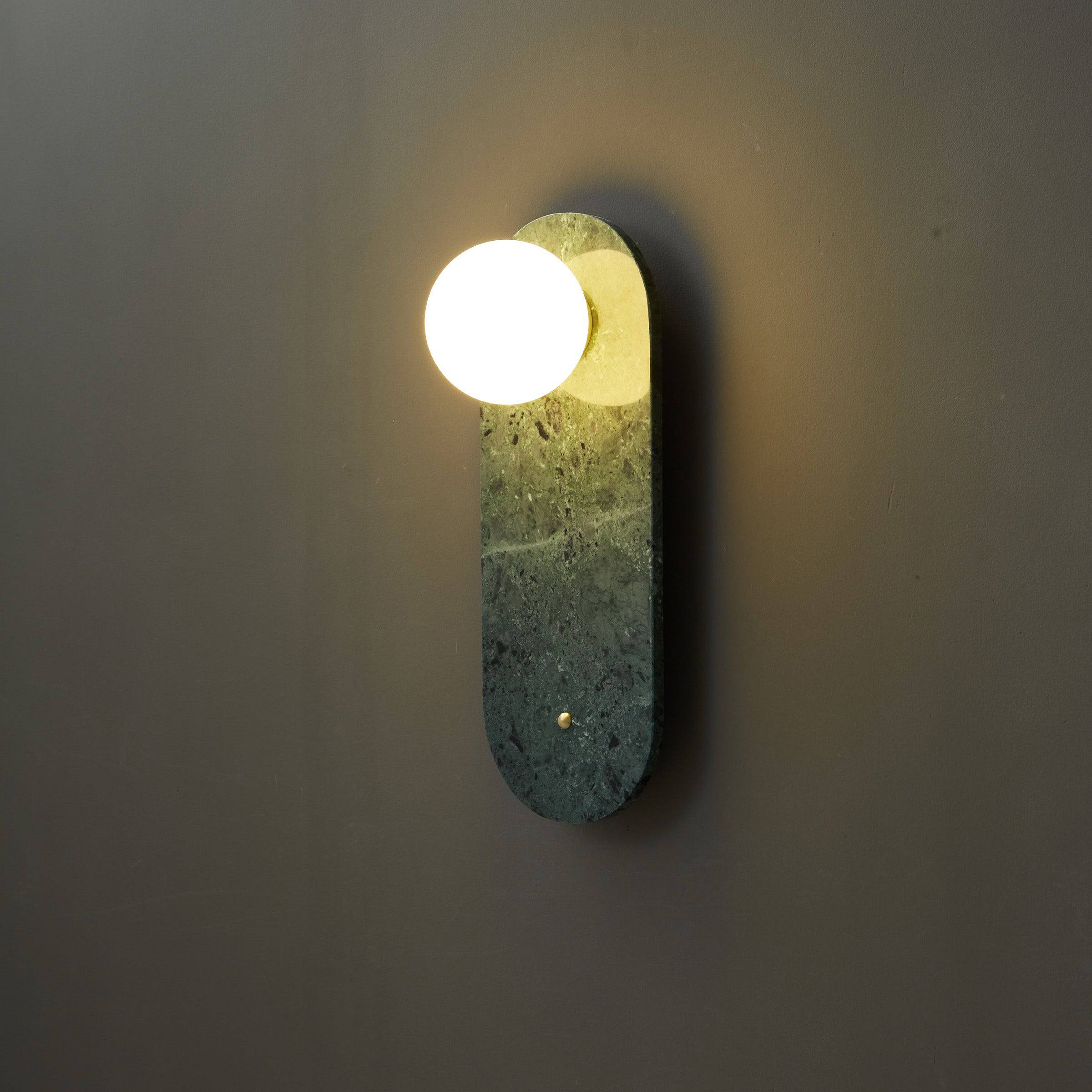 Green Marble Wall Lamp 6617-Gn -  Wall Lamps - ebarza Furniture UAE | Shop Modern Furniture in Abu Dhabi & Dubai - مفروشات ايبازرا في الامارات | تسوق اثاث عصري وديكورات مميزة في دبي وابوظبي