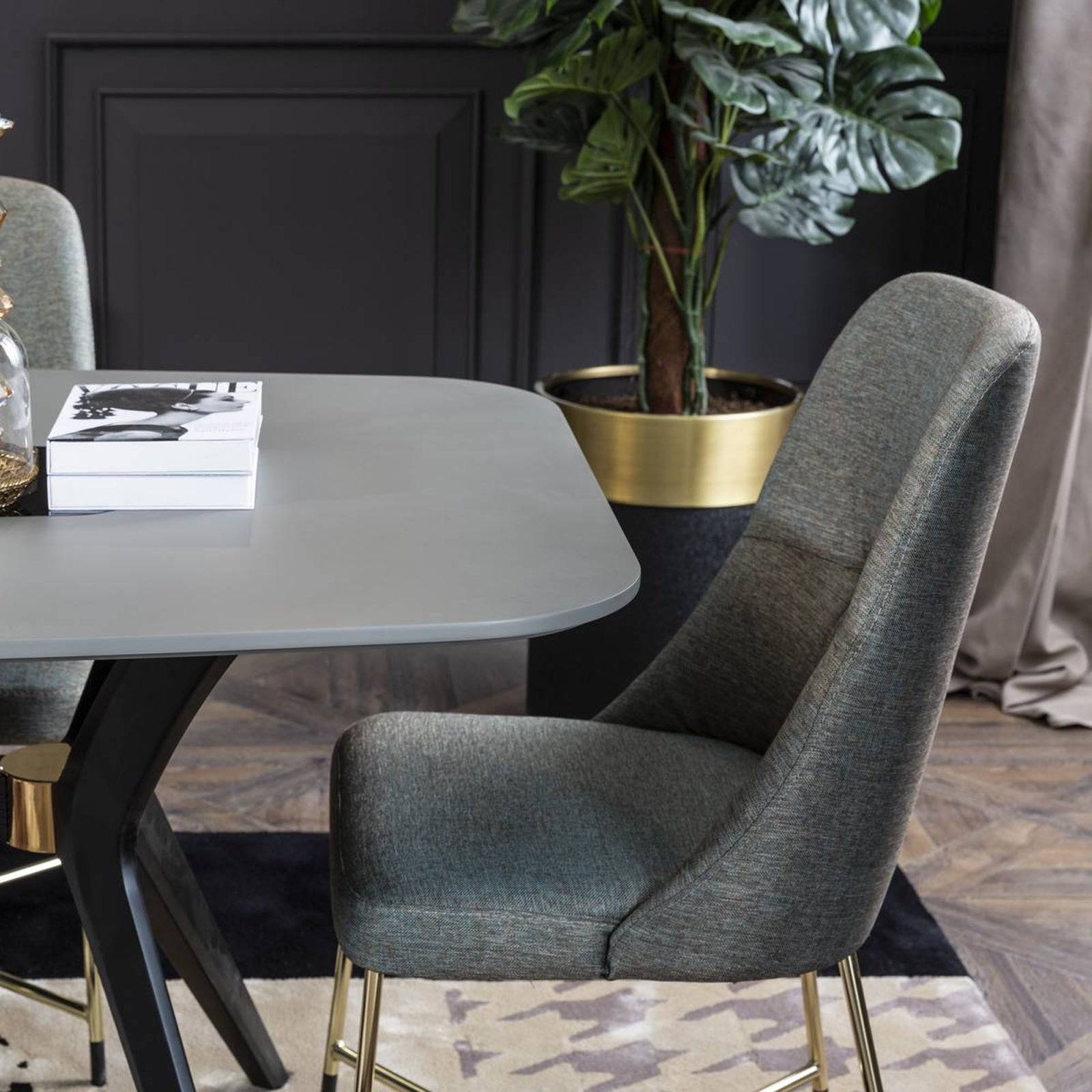 Grey Dining Chair Diva015-Chair -  Chairs - ebarza Furniture UAE | Shop Modern Furniture in Abu Dhabi & Dubai - مفروشات ايبازرا في الامارات | تسوق اثاث عصري وديكورات مميزة في دبي وابوظبي
