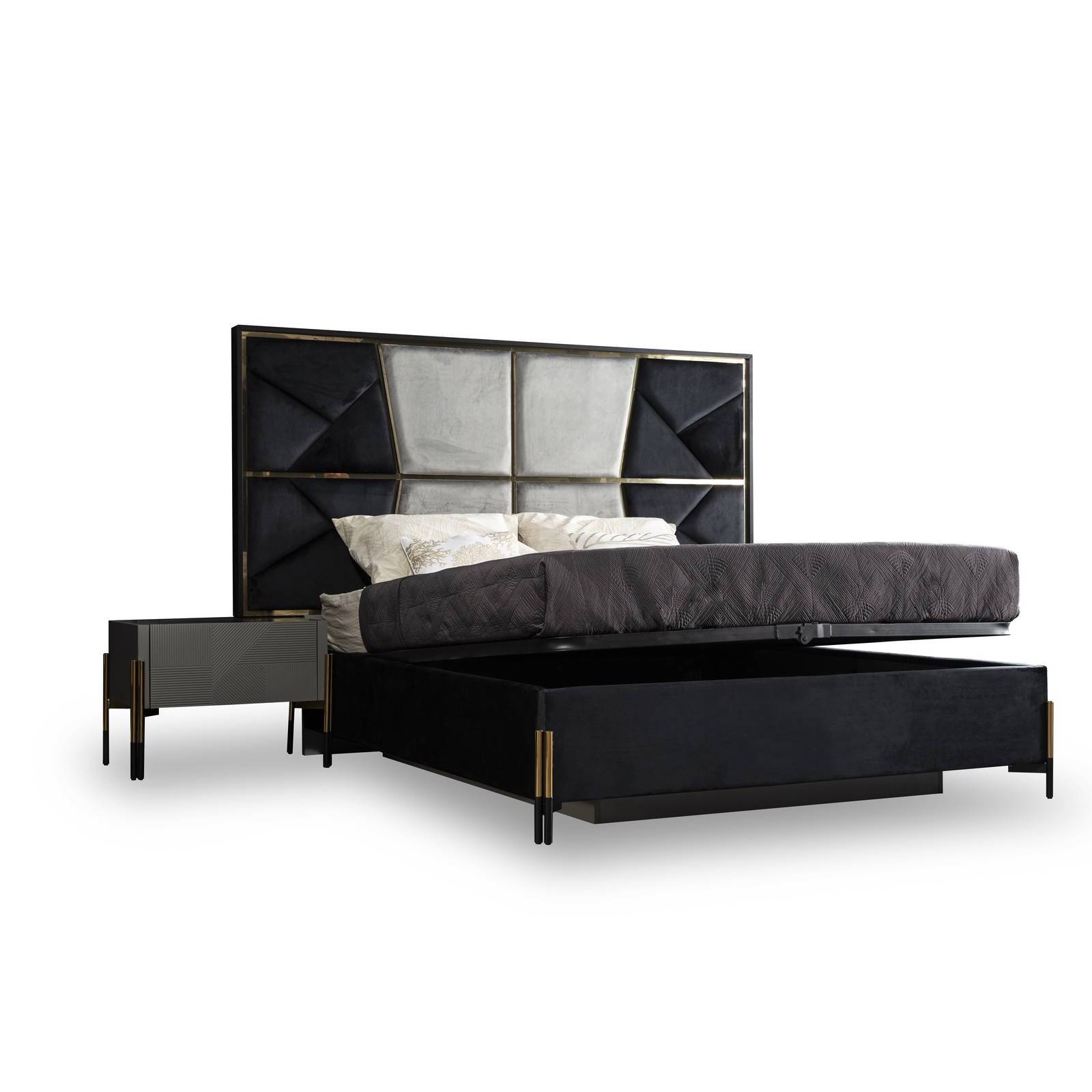 Display Item - Grey Dresser And Mirror Diva022-Dresser Nakheel -  DISPLAY ITEM - ebarza Furniture UAE | Shop Modern Furniture in Abu Dhabi & Dubai - مفروشات ايبازرا في الامارات | تسوق اثاث عصري وديكورات مميزة في دبي وابوظبي