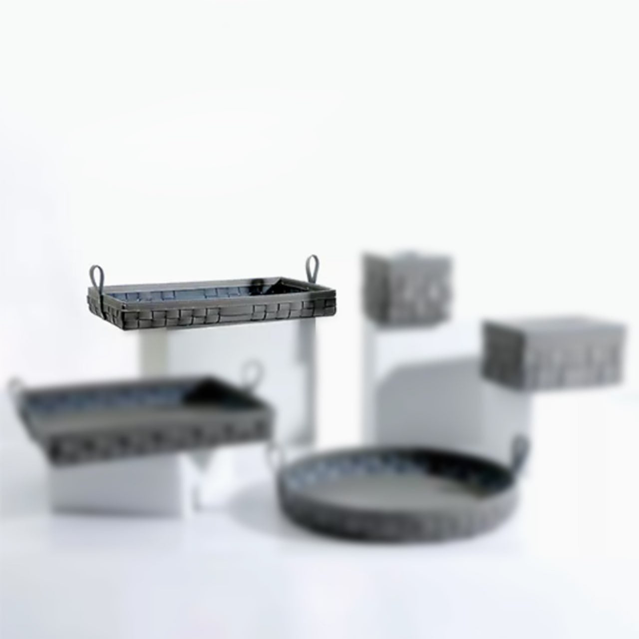 GREY KNITTING TRAY- RECTANGULAR DT201158B -  Trays - ebarza Furniture UAE | Shop Modern Furniture in Abu Dhabi & Dubai - مفروشات ايبازرا في الامارات | تسوق اثاث عصري وديكورات مميزة في دبي وابوظبي