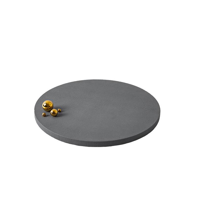 Grey Round & Metal Ball Tray Fb-Pg2007B -  Trays - ebarza Furniture UAE | Shop Modern Furniture in Abu Dhabi & Dubai - مفروشات ايبازرا في الامارات | تسوق اثاث عصري وديكورات مميزة في دبي وابوظبي