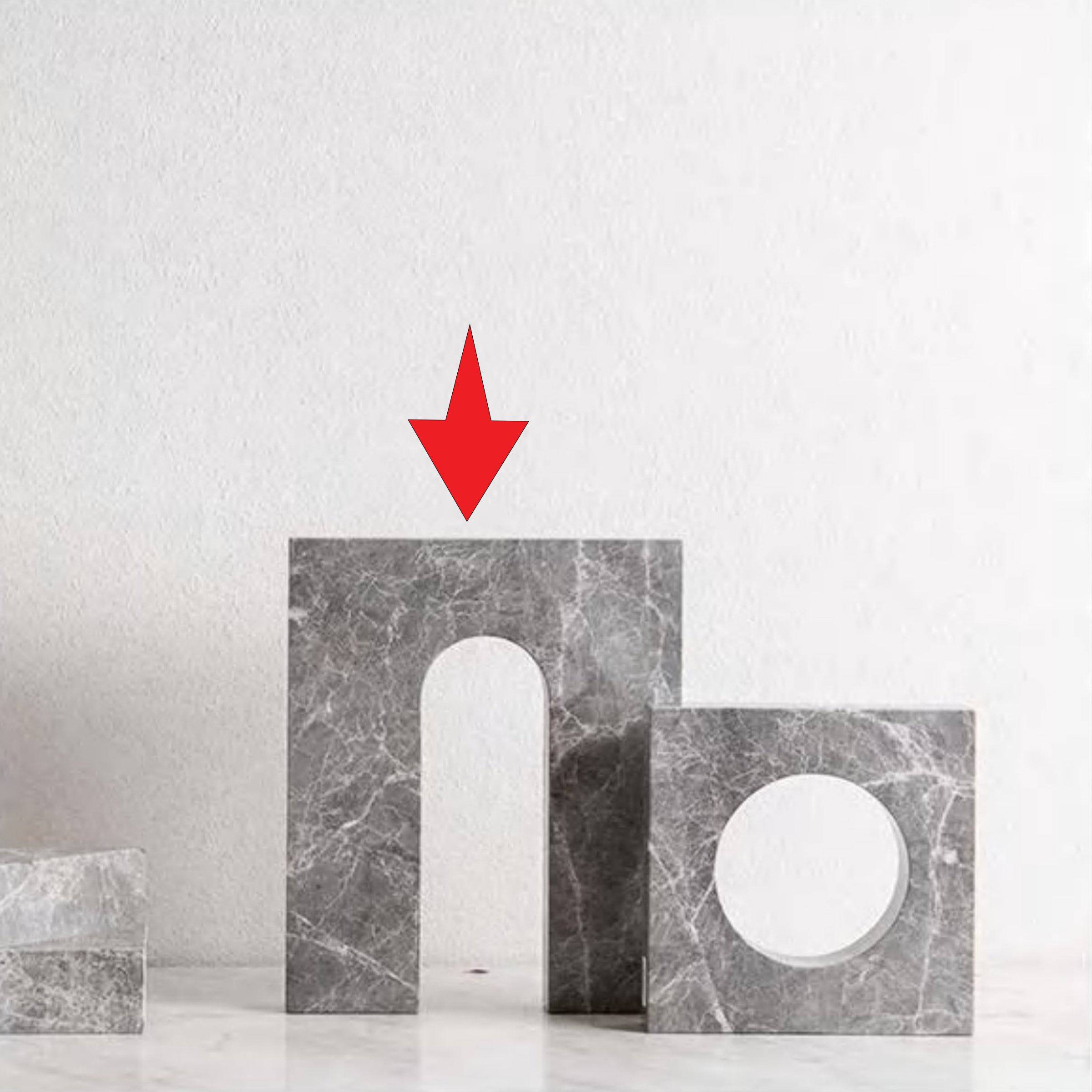 Grey Squre & Round Shape Vase-A Fb-T2027A -  Home Decor Figurines - ebarza Furniture UAE | Shop Modern Furniture in Abu Dhabi & Dubai - مفروشات ايبازرا في الامارات | تسوق اثاث عصري وديكورات مميزة في دبي وابوظبي