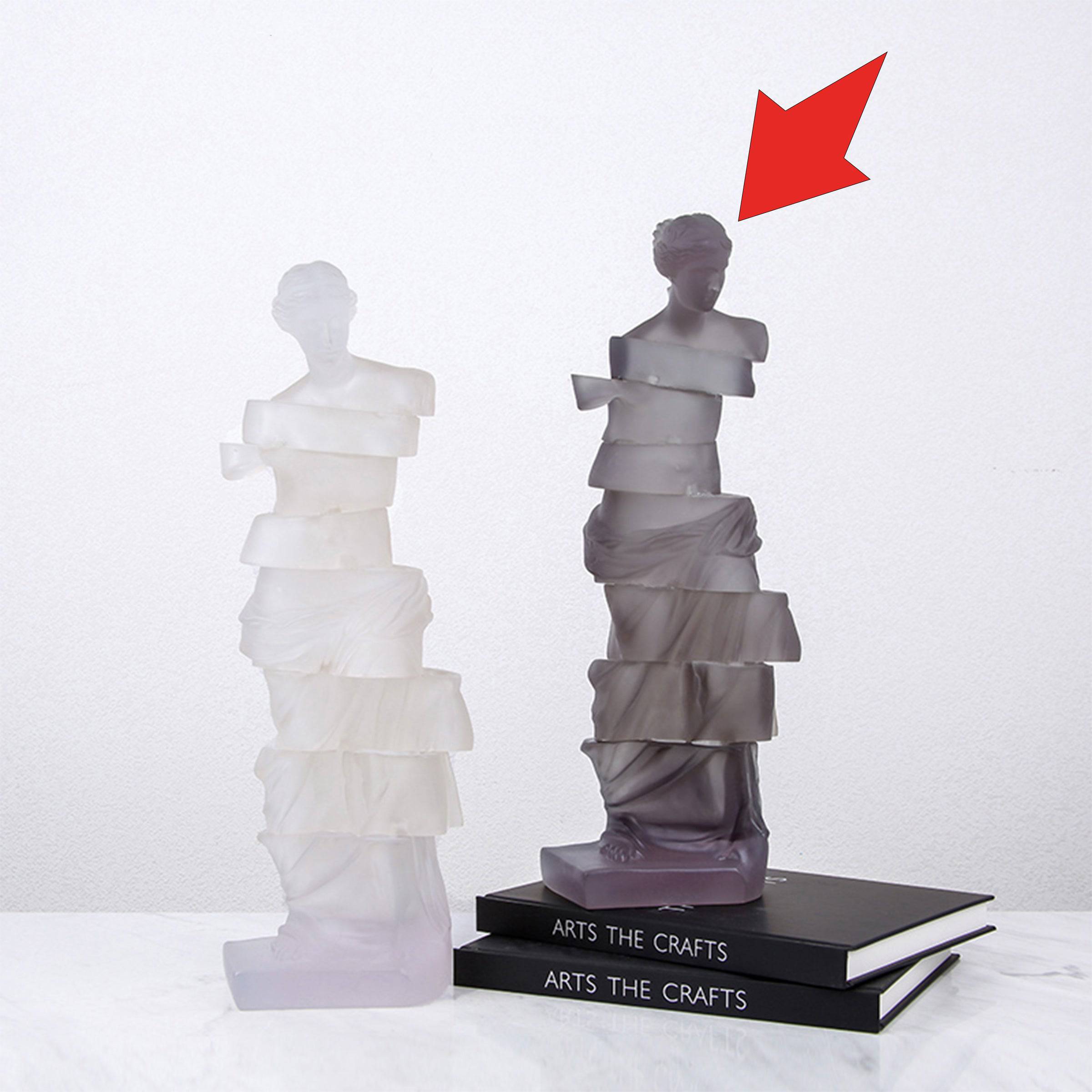 Grey Venus Sculpture Fb-Sz2012B -  Home Decor Figurines - ebarza Furniture UAE | Shop Modern Furniture in Abu Dhabi & Dubai - مفروشات ايبازرا في الامارات | تسوق اثاث عصري وديكورات مميزة في دبي وابوظبي