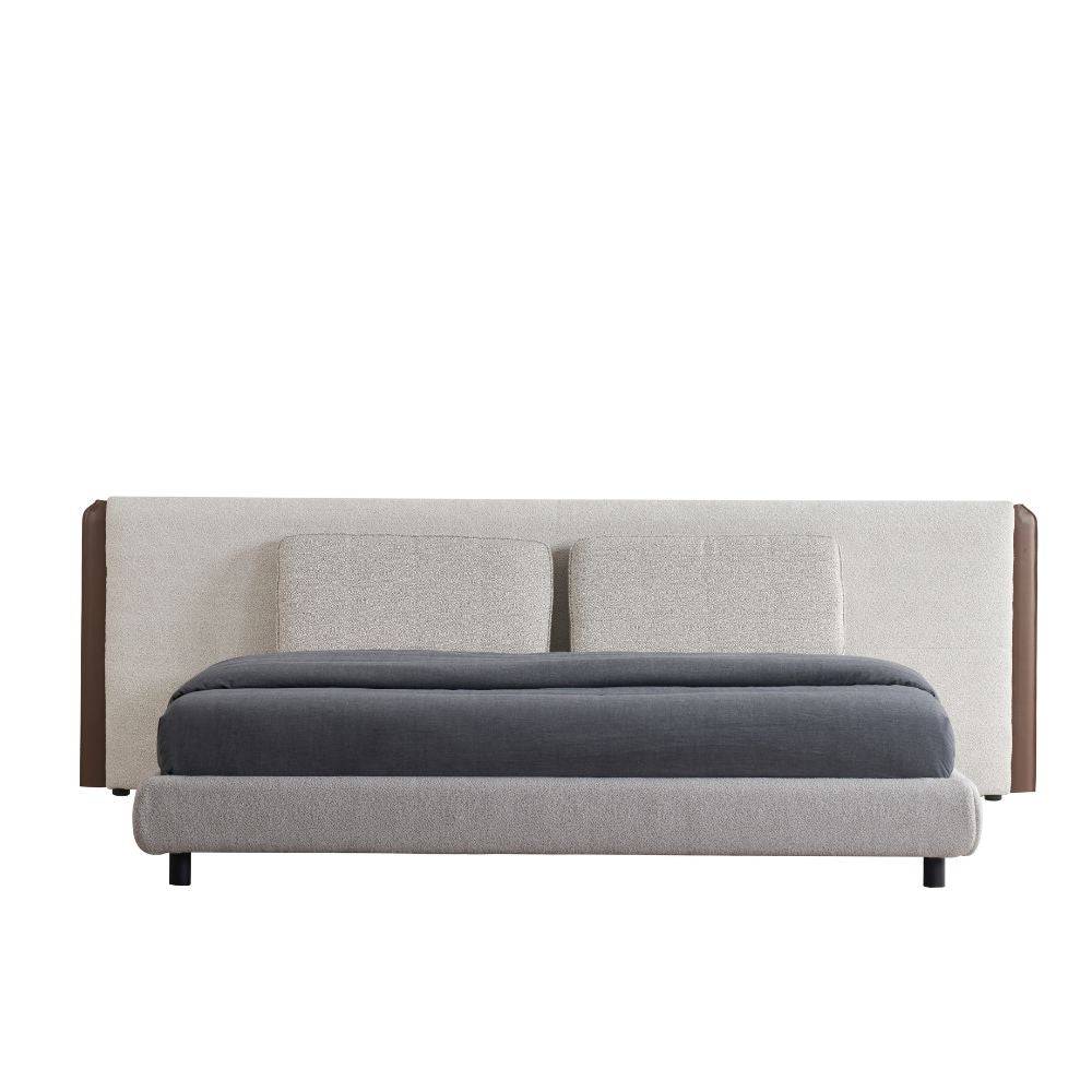 Pre-order 65 Days Delivery Gris Modern King Bed B013A -  Bedsteads - ebarza Furniture UAE | Shop Modern Furniture in Abu Dhabi & Dubai - مفروشات ايبازرا في الامارات | تسوق اثاث عصري وديكورات مميزة في دبي وابوظبي
