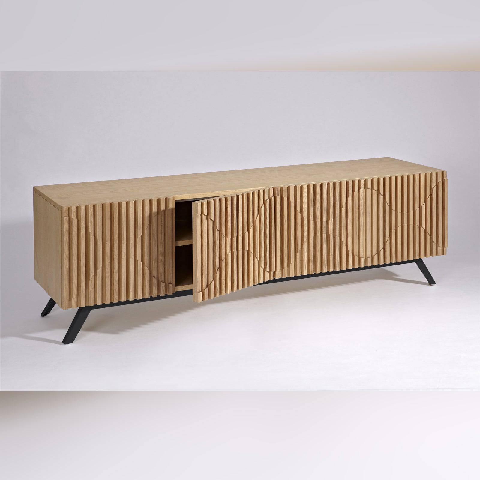 Haderslev 242 Cm Tv Unit Bsg15131B-N -  TV Units - ebarza Furniture UAE | Shop Modern Furniture in Abu Dhabi & Dubai - مفروشات ايبازرا في الامارات | تسوق اثاث عصري وديكورات مميزة في دبي وابوظبي