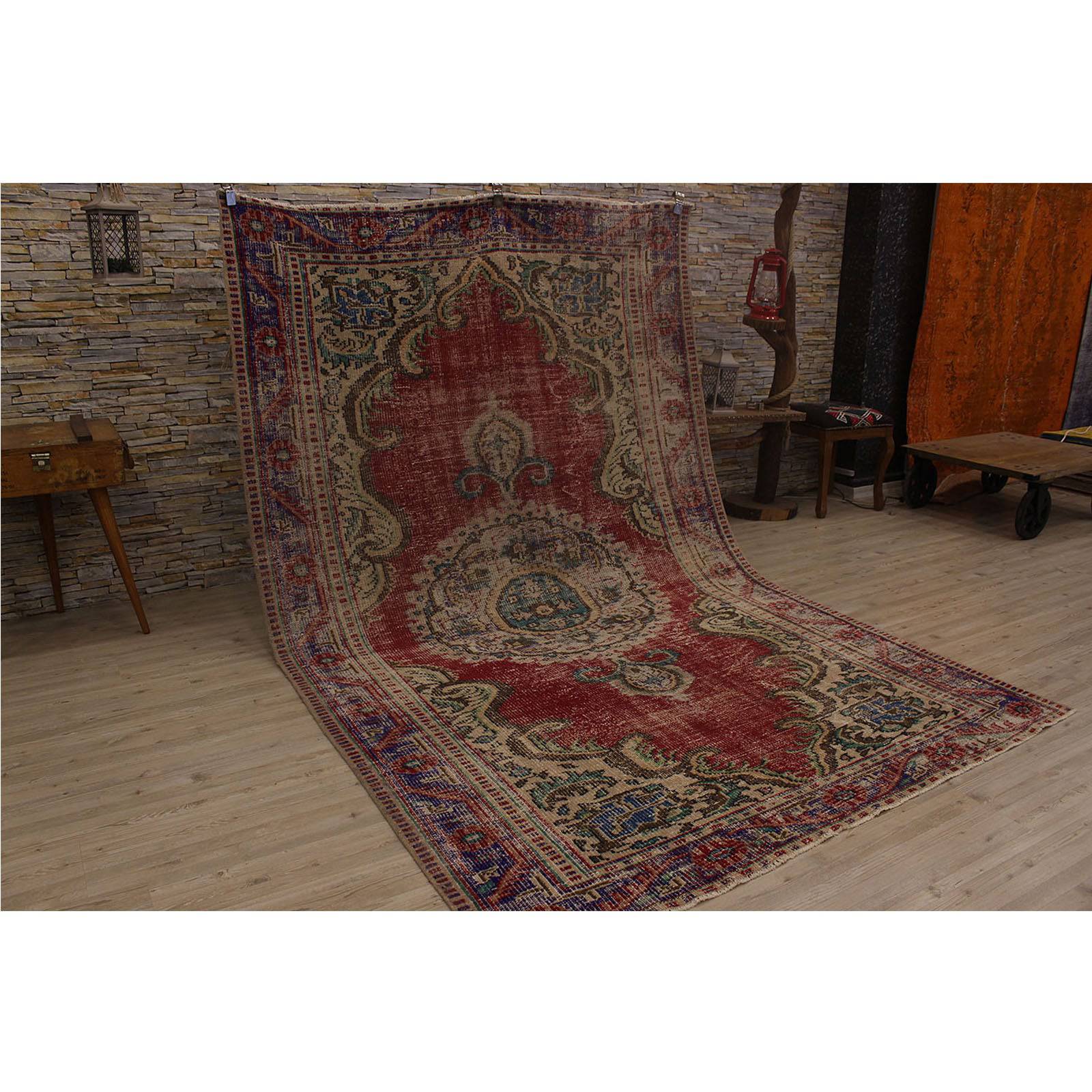 Hali 179X275  Cm Bursa Handmade Over Dyed Rug  2381 -  Rugs - ebarza Furniture UAE | Shop Modern Furniture in Abu Dhabi & Dubai - مفروشات ايبازرا في الامارات | تسوق اثاث عصري وديكورات مميزة في دبي وابوظبي