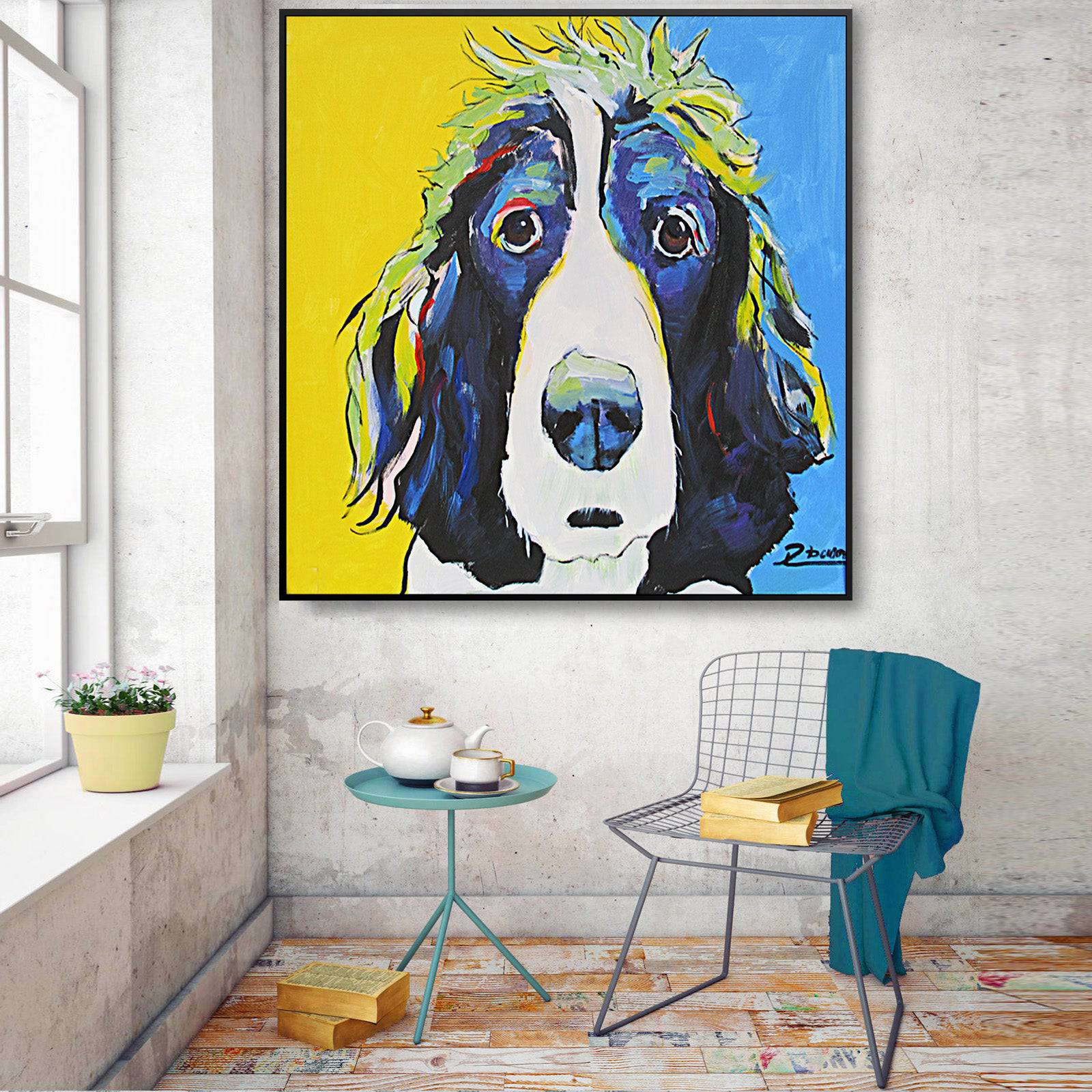 Hand Painted Art Painting With Frame 105X105 Cm Soap0015 -  Paintings - ebarza Furniture UAE | Shop Modern Furniture in Abu Dhabi & Dubai - مفروشات ايبازرا في الامارات | تسوق اثاث عصري وديكورات مميزة في دبي وابوظبي
