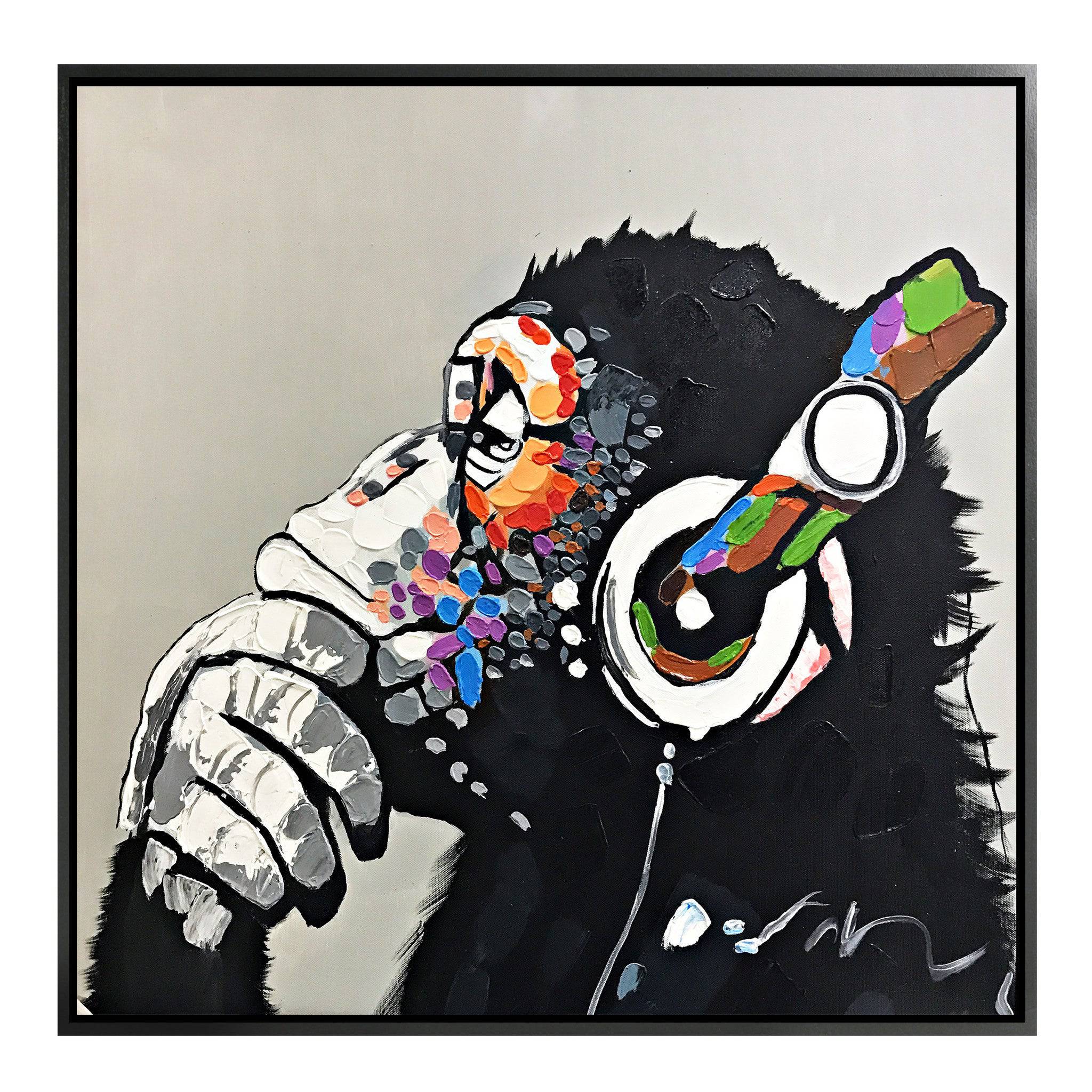 Hand Painted Art Painting With Frame 140X140 Cm PNM002XL/SOAP002 -  Paintings - ebarza Furniture UAE | Shop Modern Furniture in Abu Dhabi & Dubai - مفروشات ايبازرا في الامارات | تسوق اثاث عصري وديكورات مميزة في دبي وابوظبي