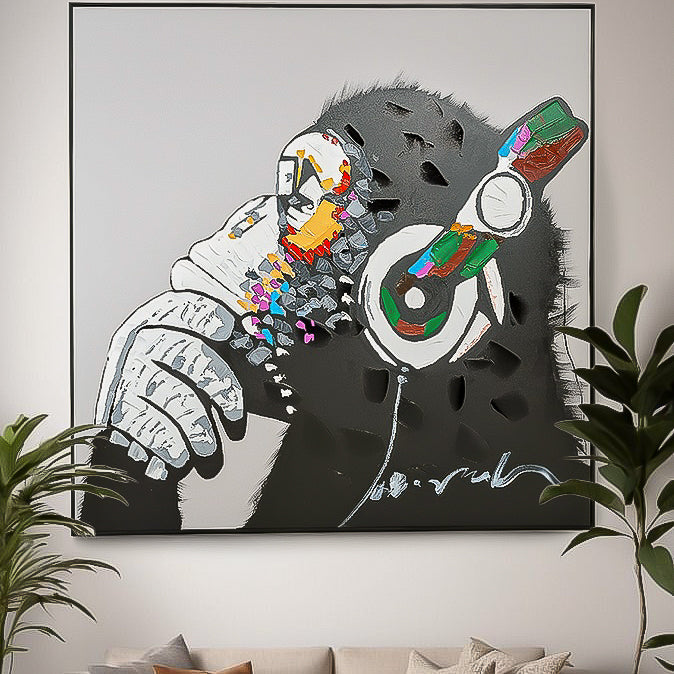 Hand Painted Art Painting With Frame 140X140 Cm PNM002XL/SOAP002 -  Paintings - ebarza Furniture UAE | Shop Modern Furniture in Abu Dhabi & Dubai - مفروشات ايبازرا في الامارات | تسوق اثاث عصري وديكورات مميزة في دبي وابوظبي