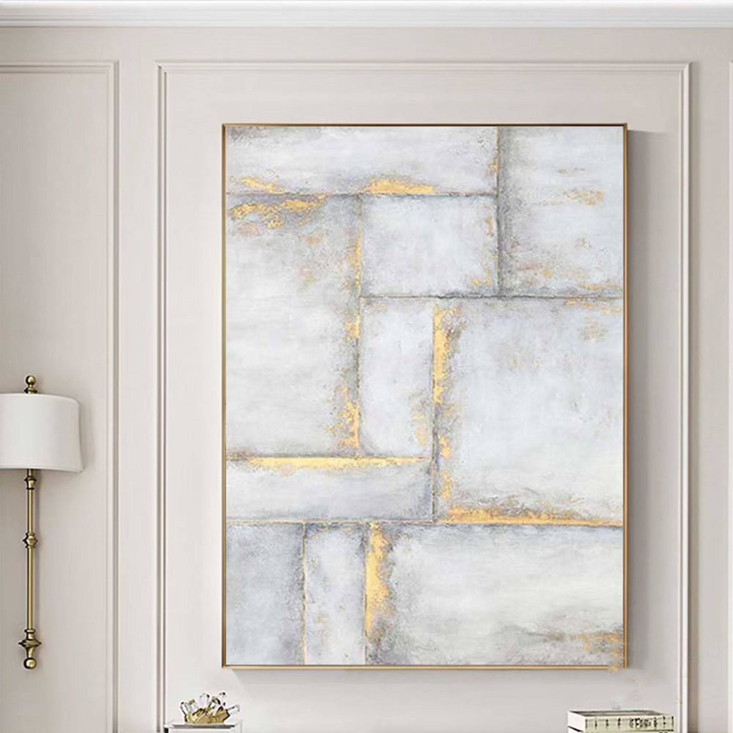 Hand Painted Art Painting With Gold Frame 80X160 Cm SOAAP0112 -  Paintings - ebarza Furniture UAE | Shop Modern Furniture in Abu Dhabi & Dubai - مفروشات ايبازرا في الامارات | تسوق اثاث عصري وديكورات مميزة في دبي وابوظبي