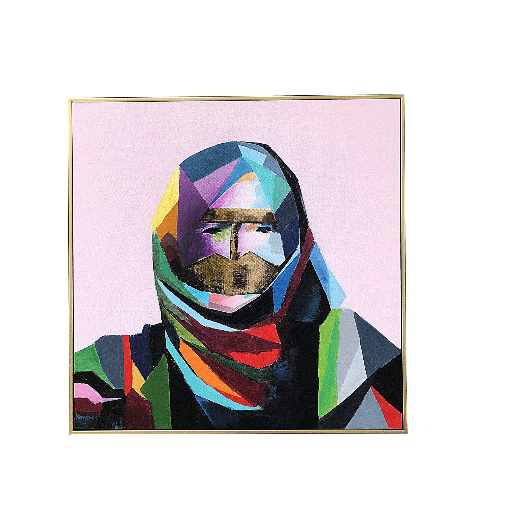 AS IS - Hand Painted UAE Culture Art Painting With Frame 105X105 Cm Soap0065M -  DISPLAY ITEM - ebarza Furniture UAE | Shop Modern Furniture in Abu Dhabi & Dubai - مفروشات ايبازرا في الامارات | تسوق اثاث عصري وديكورات مميزة في دبي وابوظبي