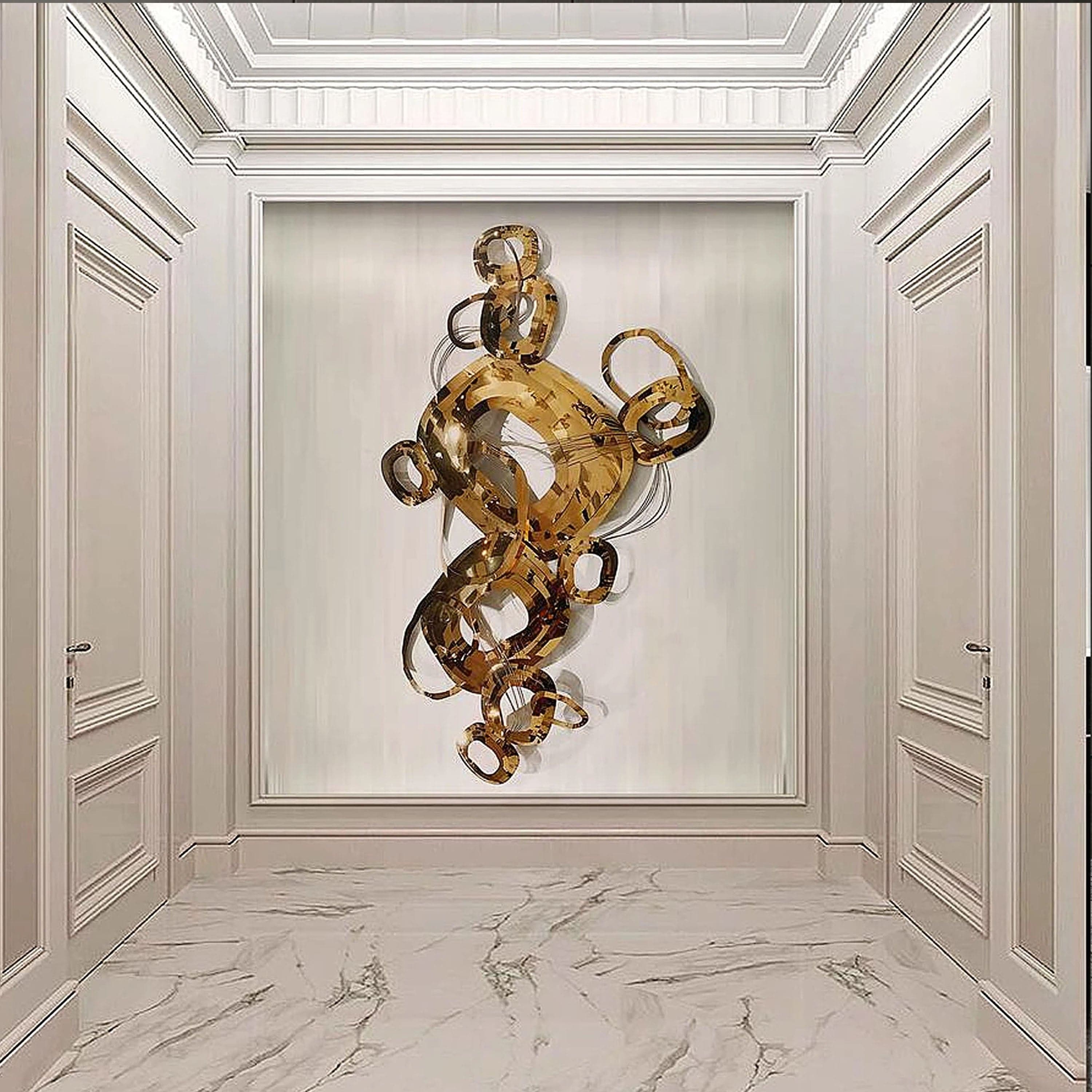 Pre-order 35 Days Delivery Handcrafted Stainless Steel Artwork Z08006-G -  Artwork - ebarza Furniture UAE | Shop Modern Furniture in Abu Dhabi & Dubai - مفروشات ايبازرا في الامارات | تسوق اثاث عصري وديكورات مميزة في دبي وابوظبي