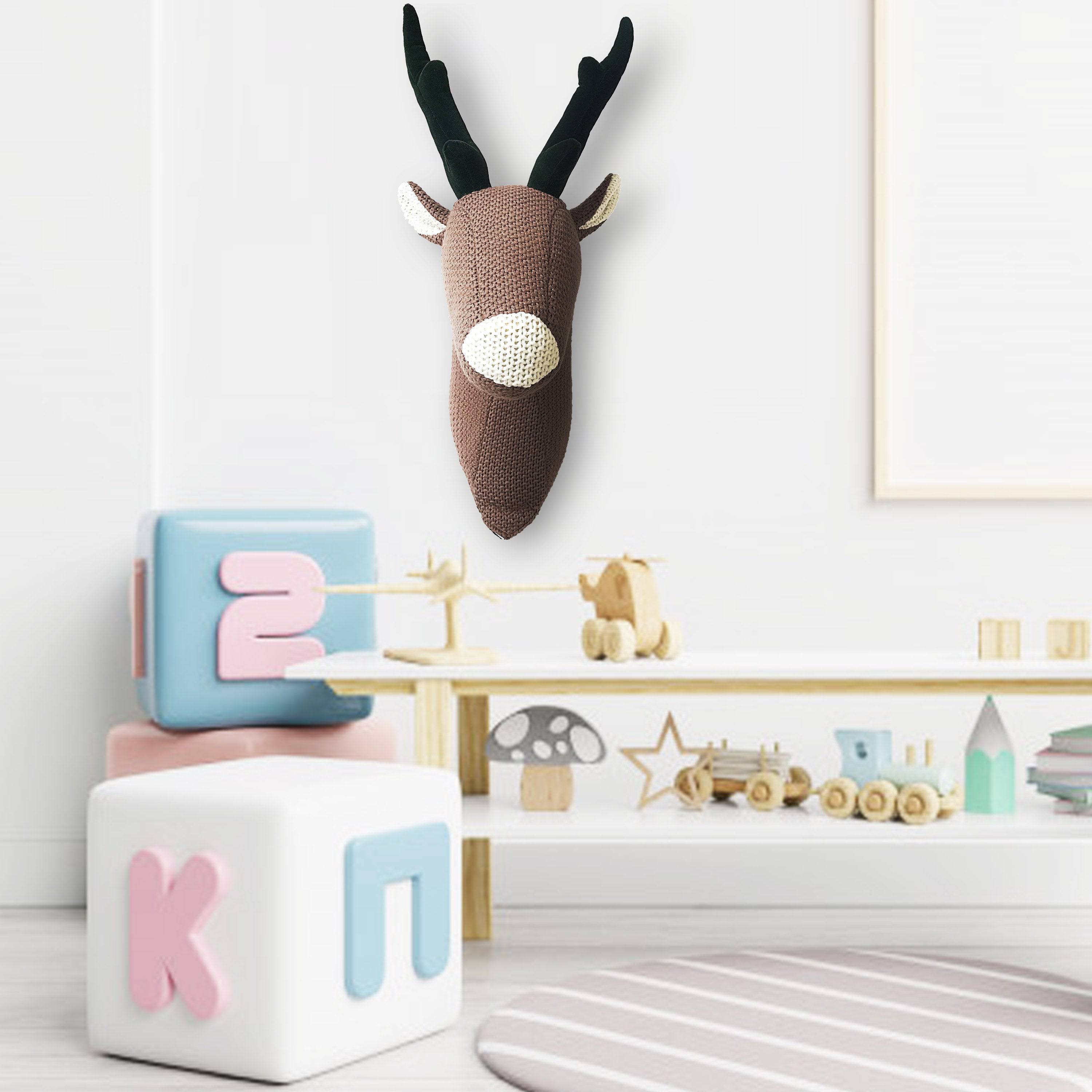 Handmade Cute Deer Wall Decoration Lt-T02 -  Kids Wall Decor - ebarza Furniture UAE | Shop Modern Furniture in Abu Dhabi & Dubai - مفروشات ايبازرا في الامارات | تسوق اثاث عصري وديكورات مميزة في دبي وابوظبي