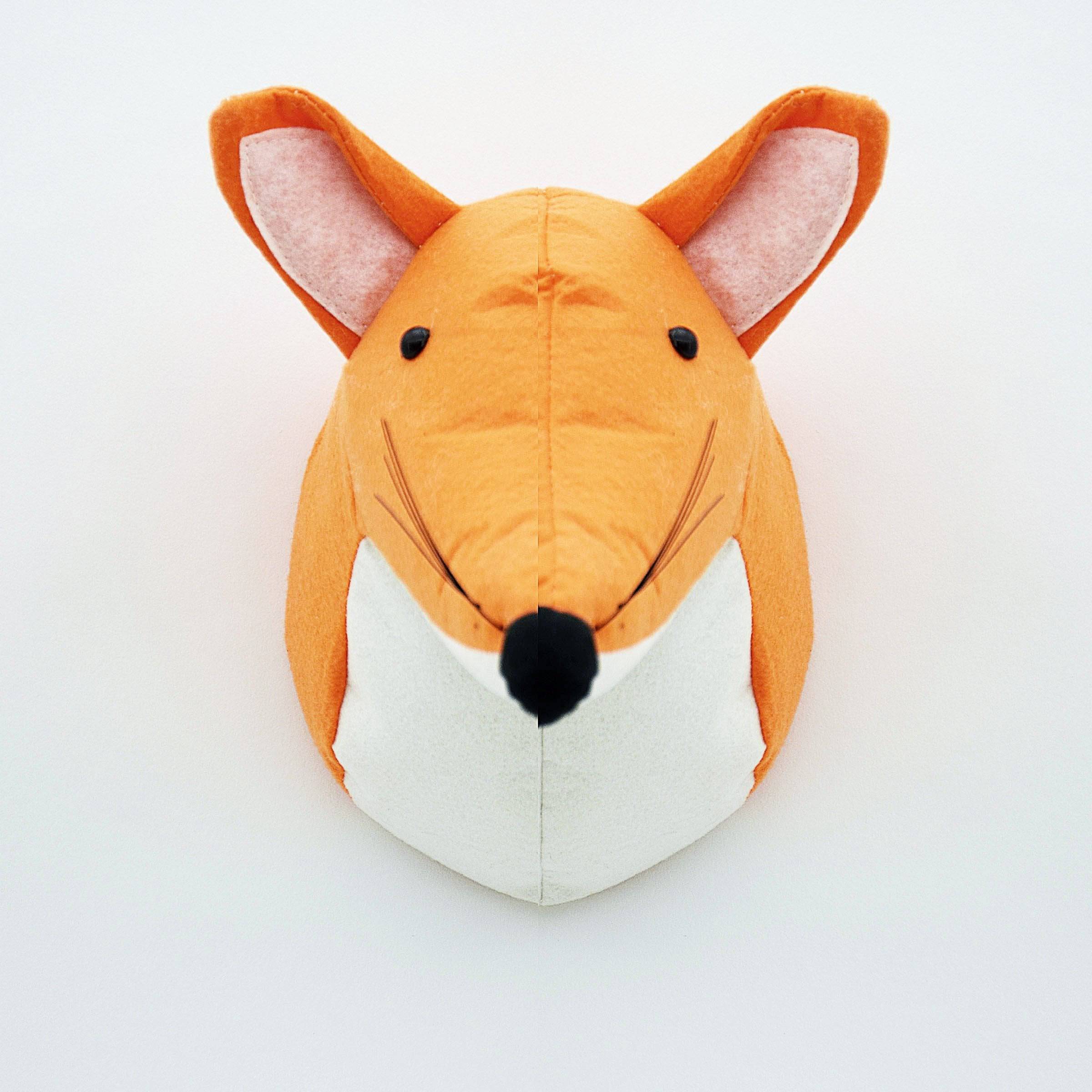 Handmade Cute Fox Wall Decoration  T18117 -  Kids Wall Decor - ebarza Furniture UAE | Shop Modern Furniture in Abu Dhabi & Dubai - مفروشات ايبازرا في الامارات | تسوق اثاث عصري وديكورات مميزة في دبي وابوظبي