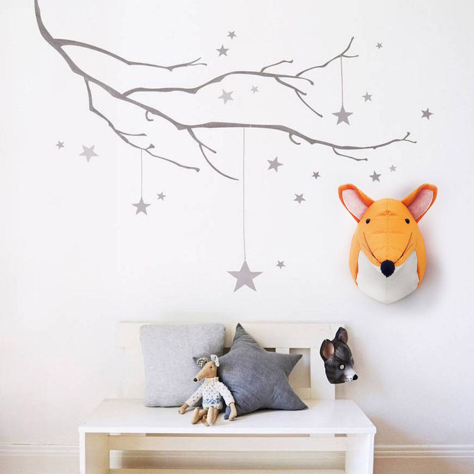 Handmade Cute Fox Wall Decoration  T18117 -  Kids Wall Decor - ebarza Furniture UAE | Shop Modern Furniture in Abu Dhabi & Dubai - مفروشات ايبازرا في الامارات | تسوق اثاث عصري وديكورات مميزة في دبي وابوظبي