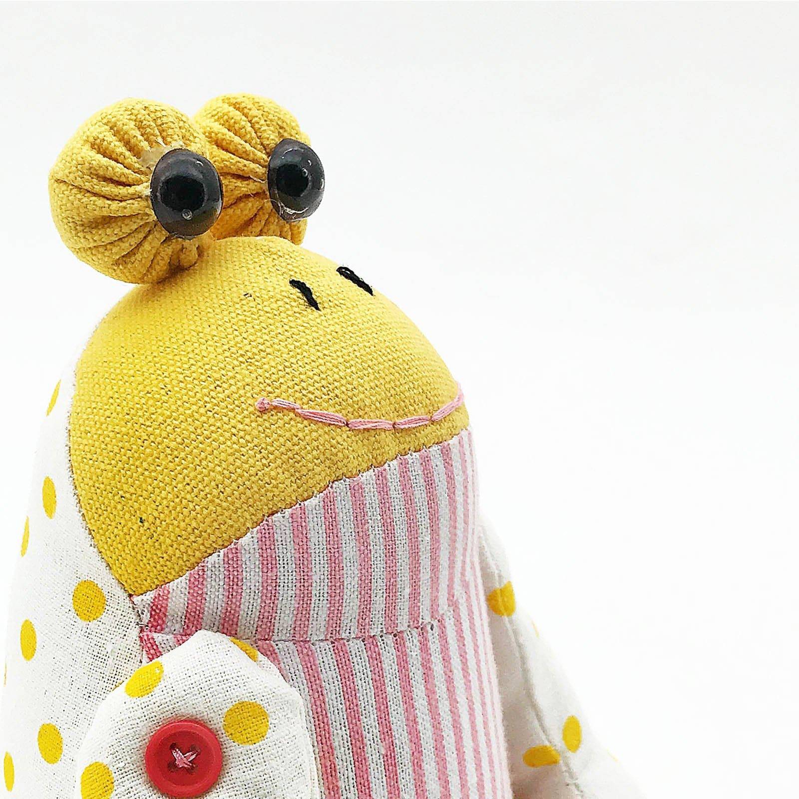 Handmade Cute Frog Decorative Doll/Door Stopper T12096-1 -  Doll/Door stopper - ebarza Furniture UAE | Shop Modern Furniture in Abu Dhabi & Dubai - مفروشات ايبازرا في الامارات | تسوق اثاث عصري وديكورات مميزة في دبي وابوظبي