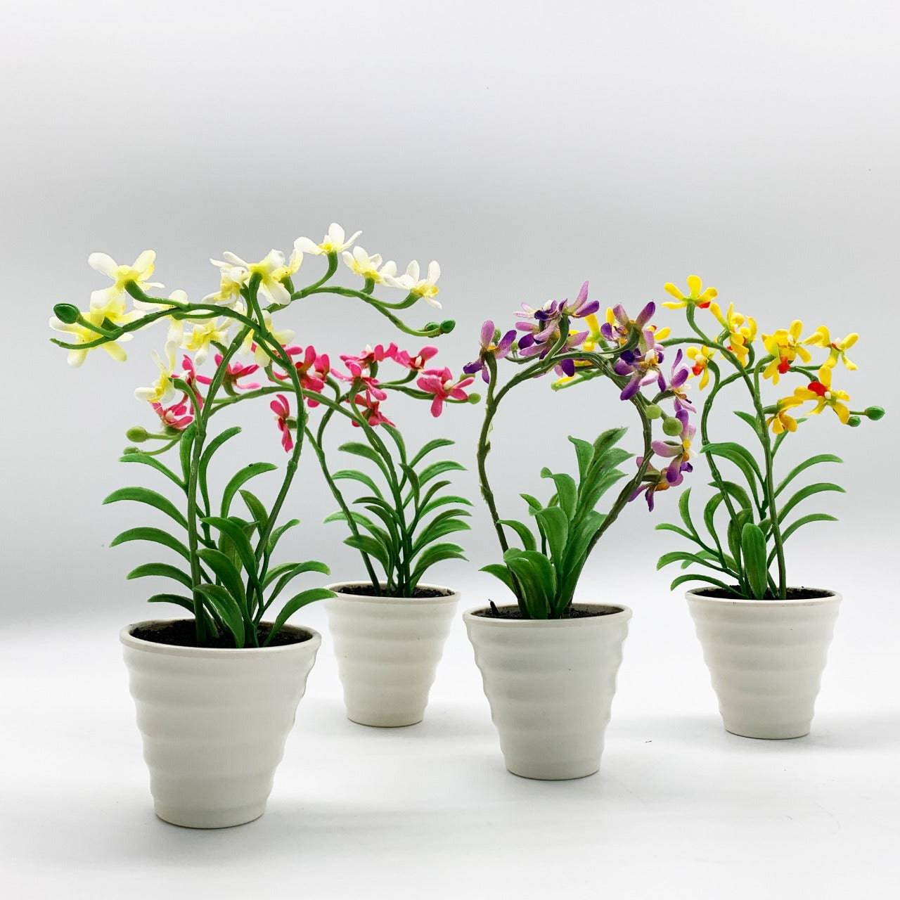 Handmade Decorative Artificial Plant+Planter Pot P00676-Pink -  Planter Boxes - ebarza Furniture UAE | Shop Modern Furniture in Abu Dhabi & Dubai - مفروشات ايبازرا في الامارات | تسوق اثاث عصري وديكورات مميزة في دبي وابوظبي
