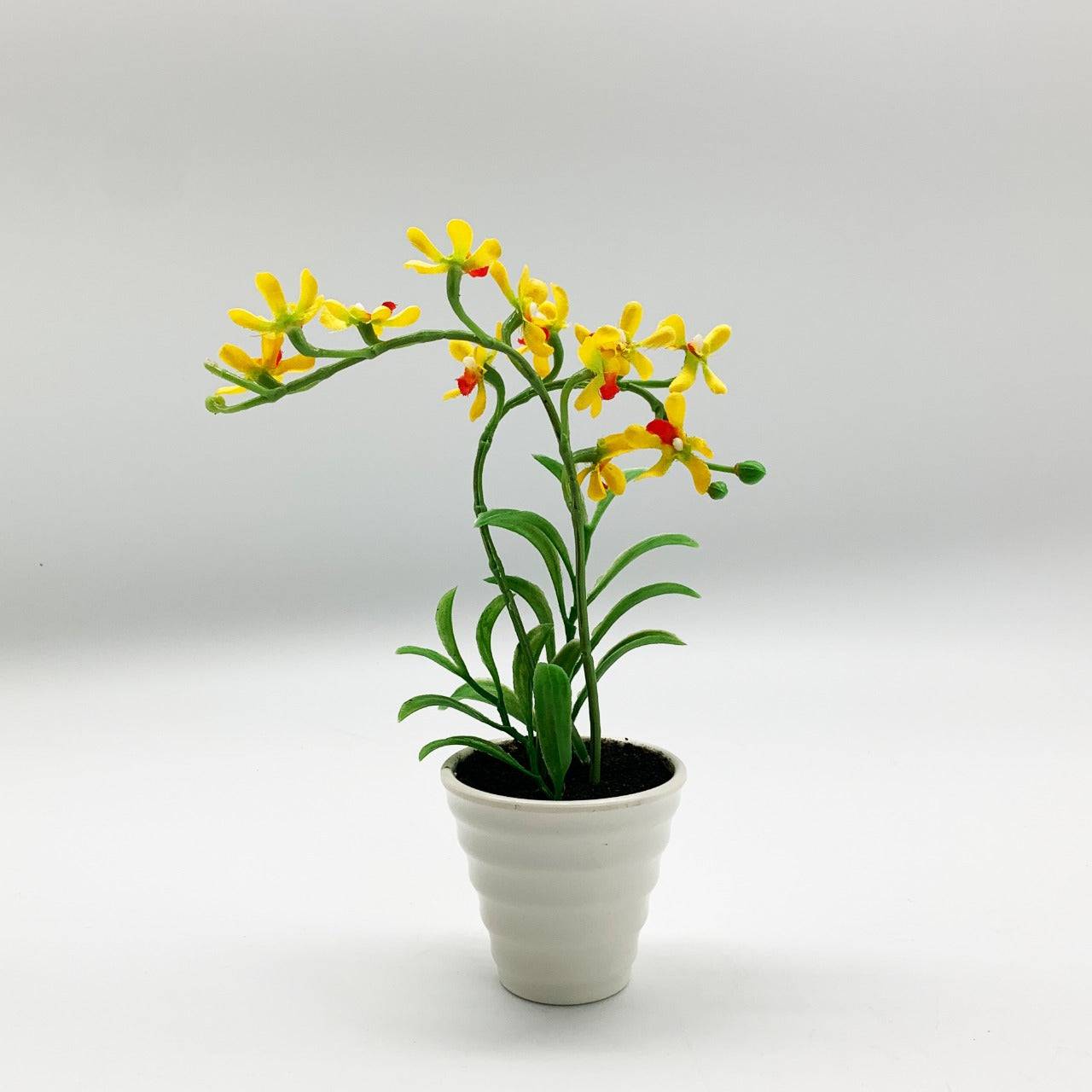 Handmade Decorative Artificial Plant+Planter Pot P00676-Yellow -  Planter Boxes - ebarza Furniture UAE | Shop Modern Furniture in Abu Dhabi & Dubai - مفروشات ايبازرا في الامارات | تسوق اثاث عصري وديكورات مميزة في دبي وابوظبي