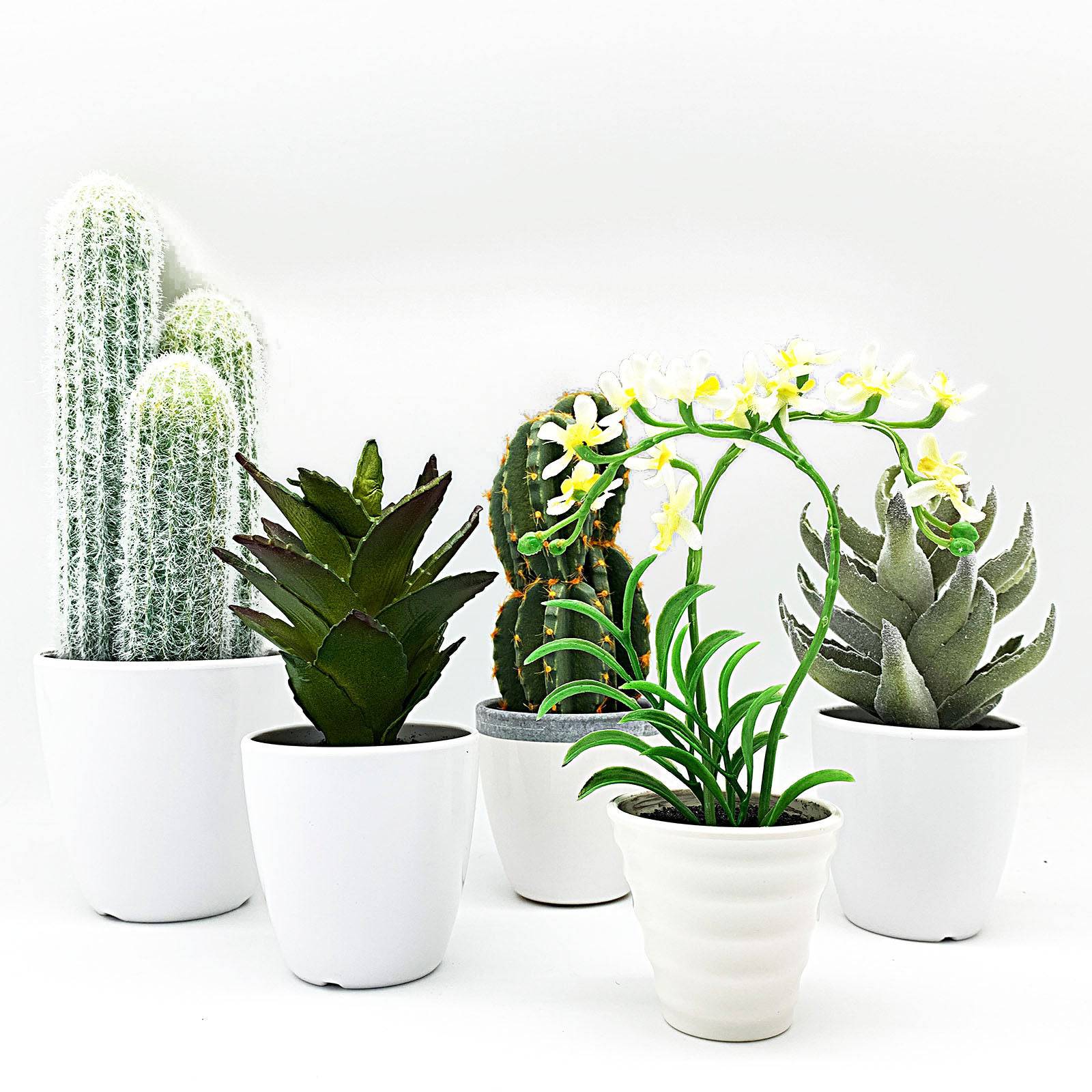 Handmade   Decorative Artificial Plant+Planter Pot   P01011 -  Planter Boxes - ebarza Furniture UAE | Shop Modern Furniture in Abu Dhabi & Dubai - مفروشات ايبازرا في الامارات | تسوق اثاث عصري وديكورات مميزة في دبي وابوظبي