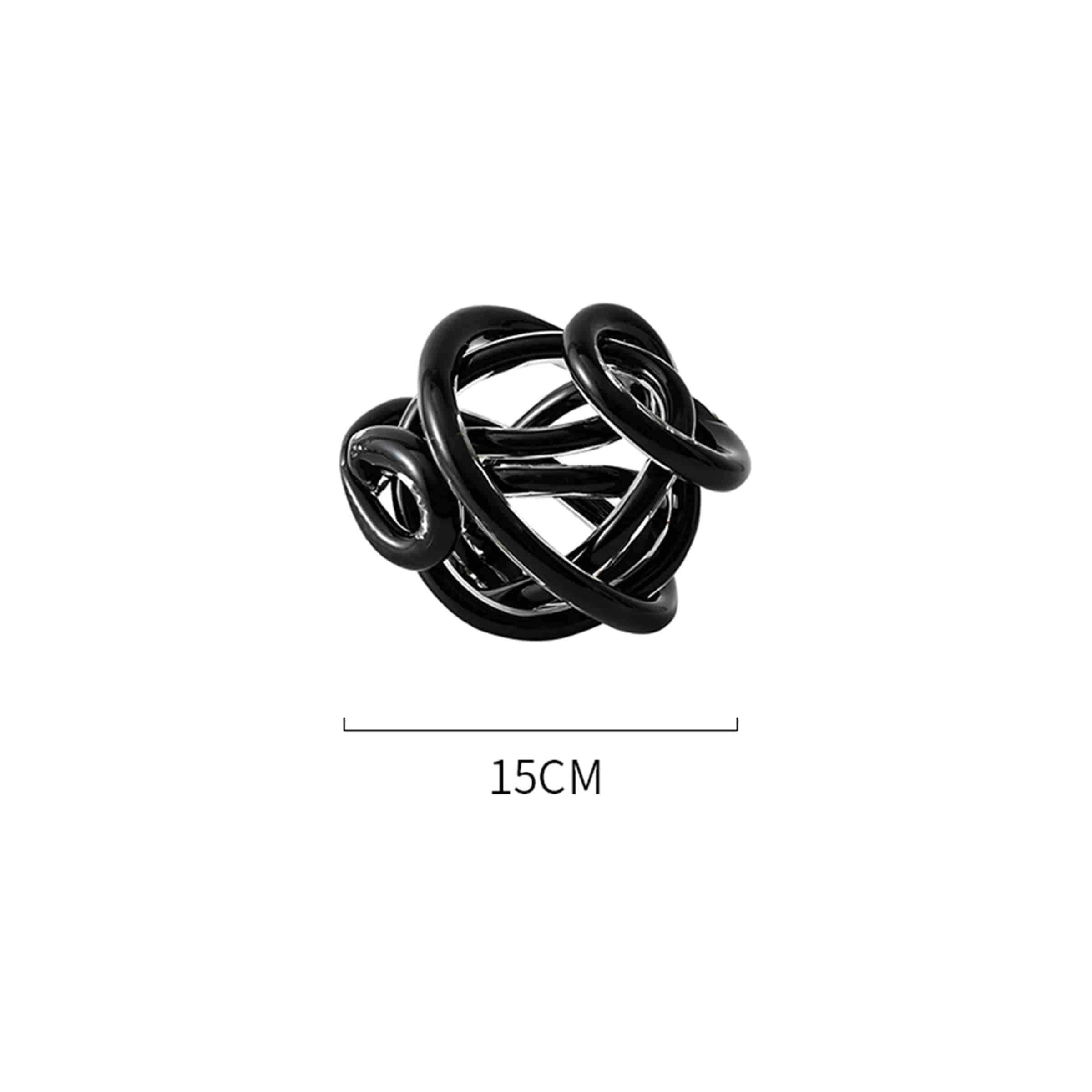 Handmade Glass Ballotin Black Line Small Ball Fb-Zs2123B -  Home Decor Figurines - ebarza Furniture UAE | Shop Modern Furniture in Abu Dhabi & Dubai - مفروشات ايبازرا في الامارات | تسوق اثاث عصري وديكورات مميزة في دبي وابوظبي