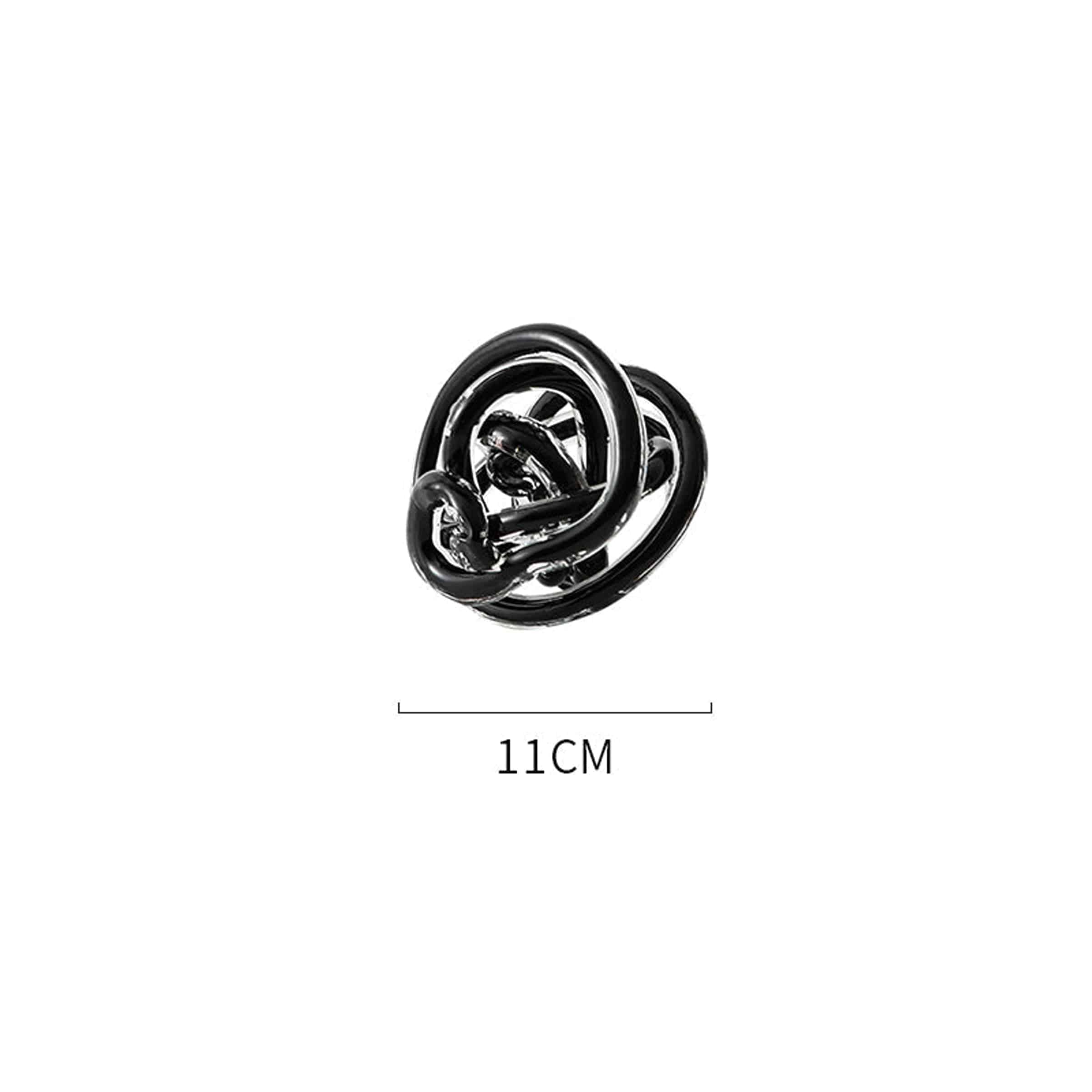 Handmade Glass Ballotin Black Line Small Ball Fb-Zs2123B -  Home Decor Figurines - ebarza Furniture UAE | Shop Modern Furniture in Abu Dhabi & Dubai - مفروشات ايبازرا في الامارات | تسوق اثاث عصري وديكورات مميزة في دبي وابوظبي