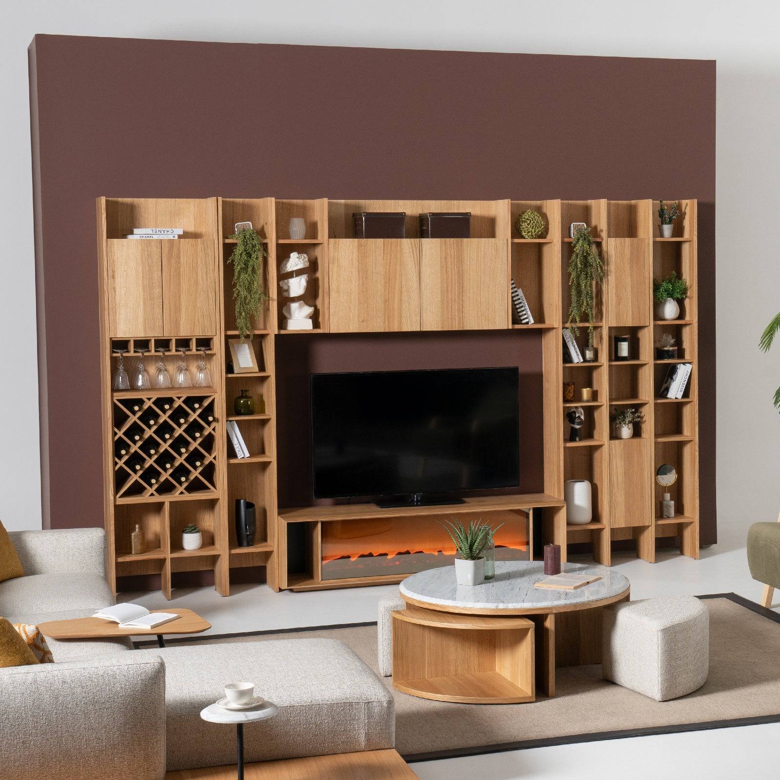 Hera Wall Unit Bookshelves Triple Module Hera-Wall90 -  Bookcases - ebarza Furniture UAE | Shop Modern Furniture in Abu Dhabi & Dubai - مفروشات ايبازرا في الامارات | تسوق اثاث عصري وديكورات مميزة في دبي وابوظبي