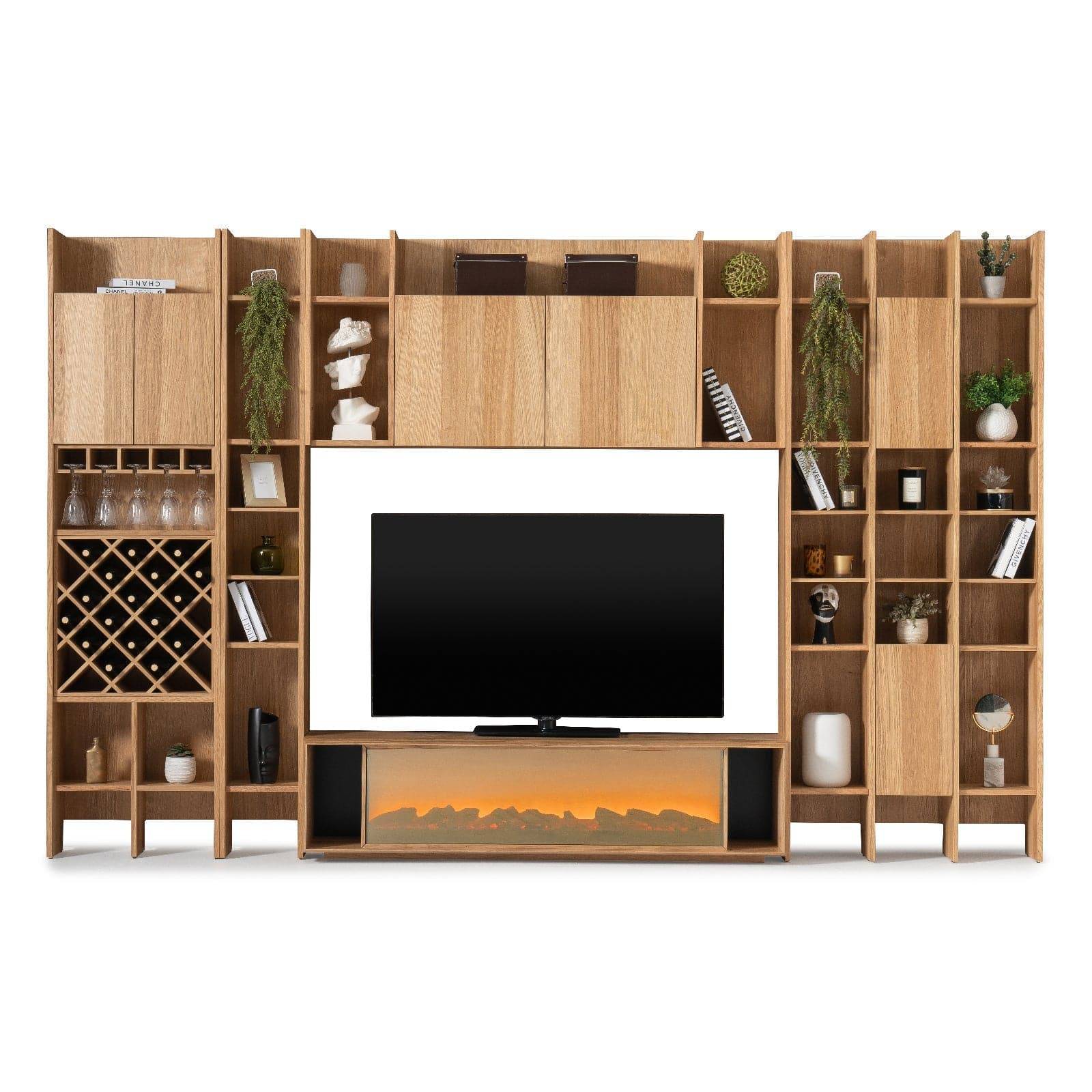 Hera Wall Unit Bookshelves Triple Module Hera-Wall90 -  Bookcases - ebarza Furniture UAE | Shop Modern Furniture in Abu Dhabi & Dubai - مفروشات ايبازرا في الامارات | تسوق اثاث عصري وديكورات مميزة في دبي وابوظبي