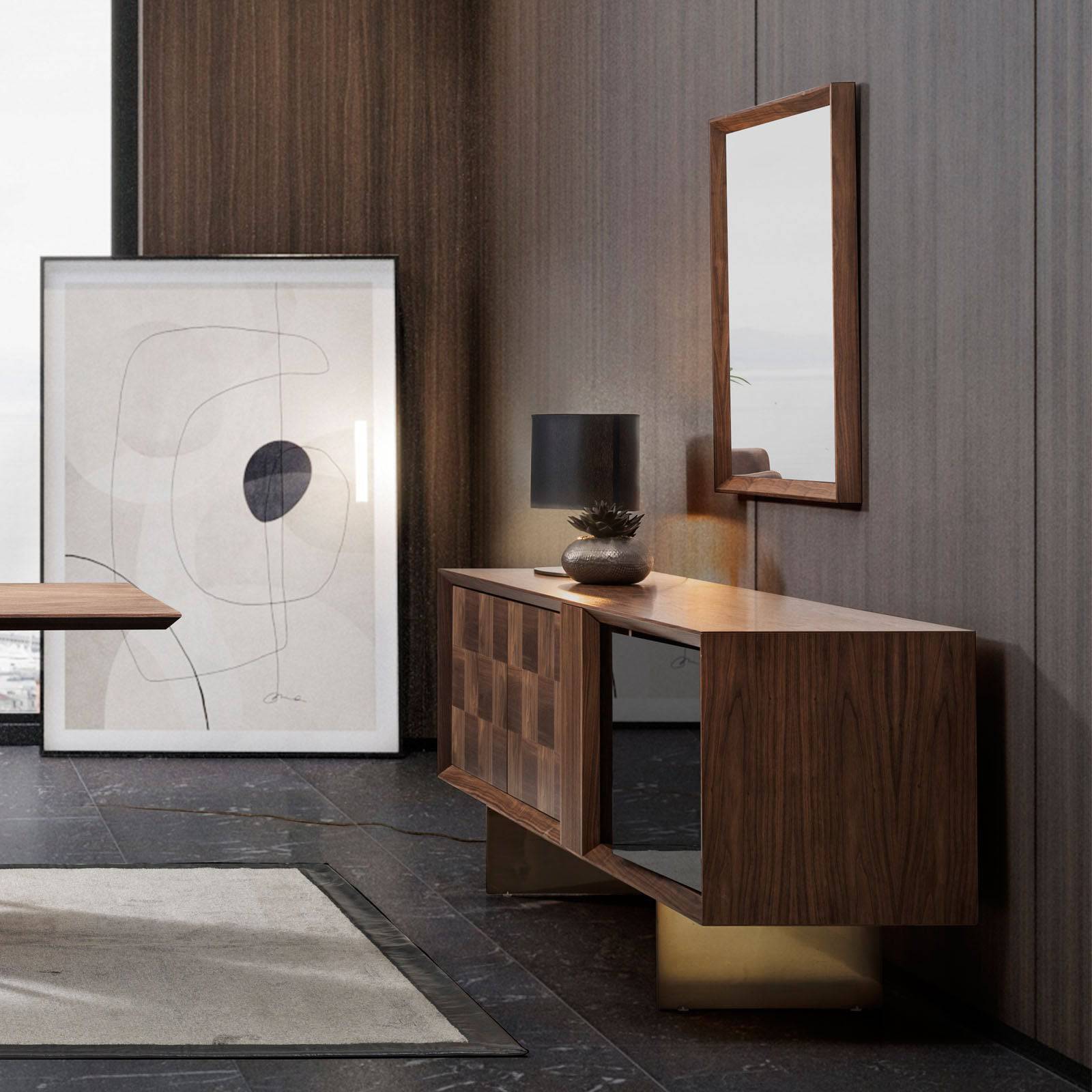 As is - Heritage Side-Board + Mirror  Herit008-Side-board -  DISPLAY ITEM - ebarza Furniture UAE | Shop Modern Furniture in Abu Dhabi & Dubai - مفروشات ايبازرا في الامارات | تسوق اثاث عصري وديكورات مميزة في دبي وابوظبي