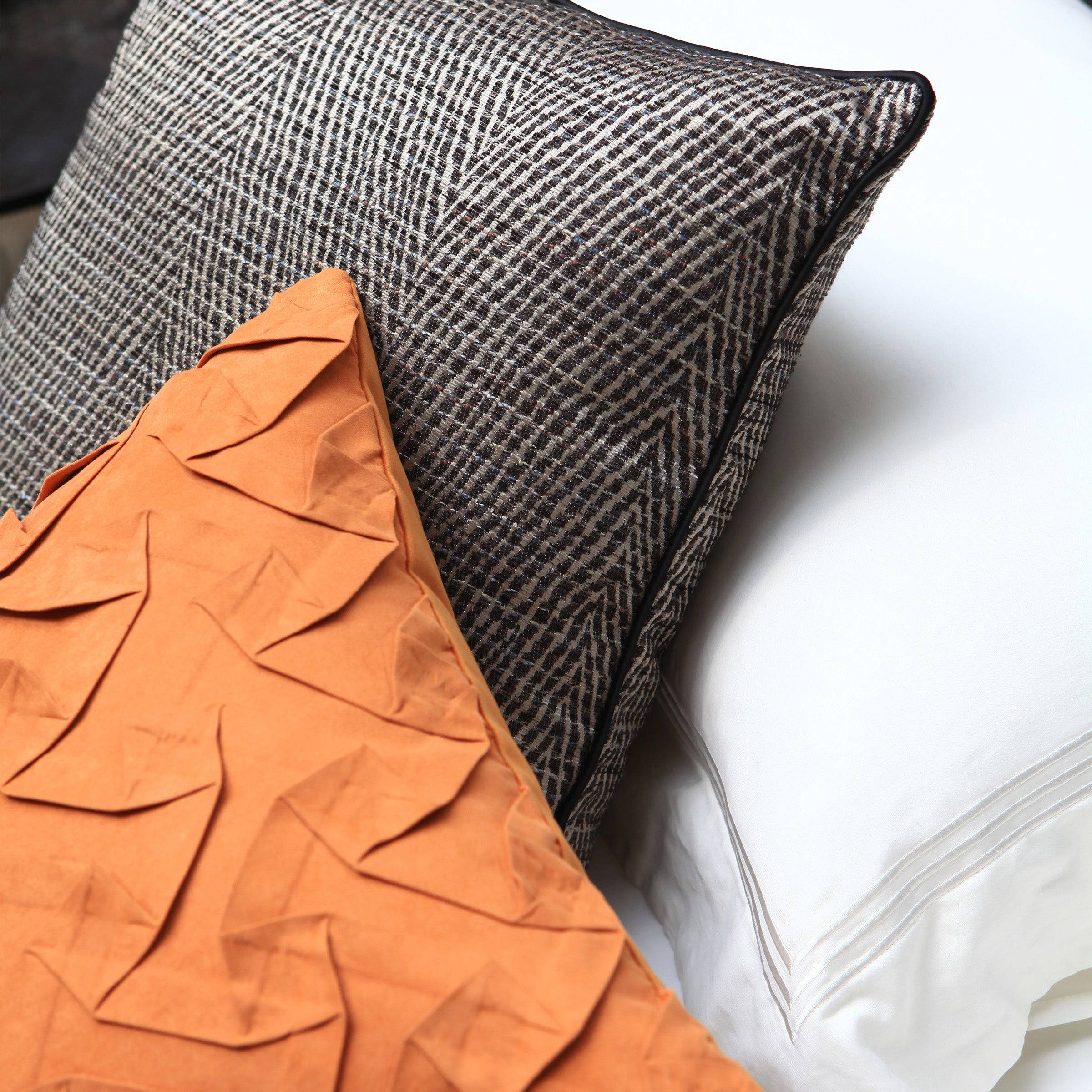 Herringbone Jacquard Full Bedding Set Ebb028 -  Bedding - ebarza Furniture UAE | Shop Modern Furniture in Abu Dhabi & Dubai - مفروشات ايبازرا في الامارات | تسوق اثاث عصري وديكورات مميزة في دبي وابوظبي