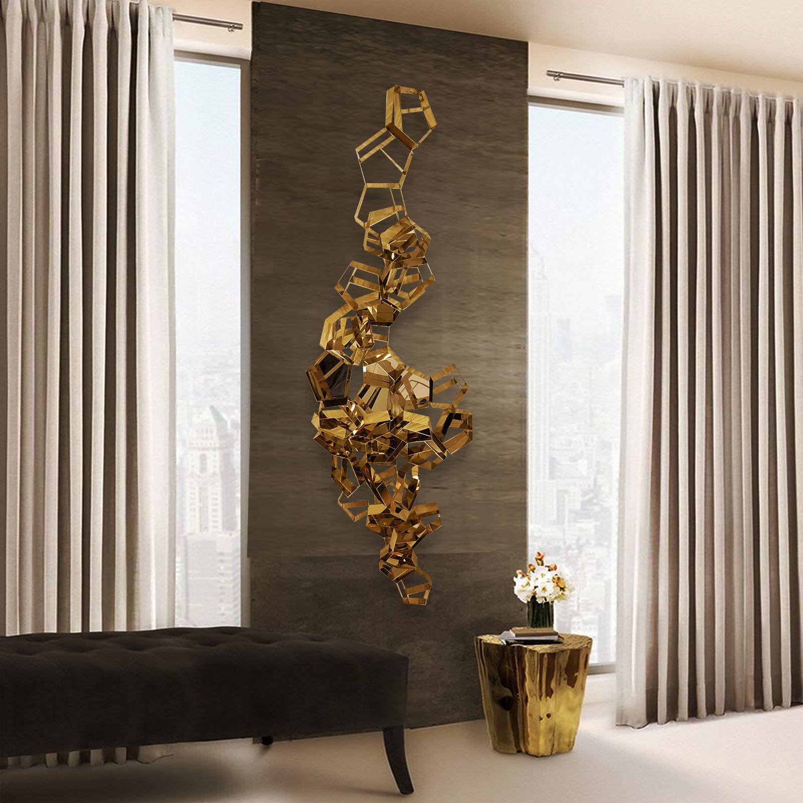 Hexagon Handcrafted Stainless Steel Artwork B0011-BG2020036 / Bo011 -  Artwork - ebarza Furniture UAE | Shop Modern Furniture in Abu Dhabi & Dubai - مفروشات ايبازرا في الامارات | تسوق اثاث عصري وديكورات مميزة في دبي وابوظبي