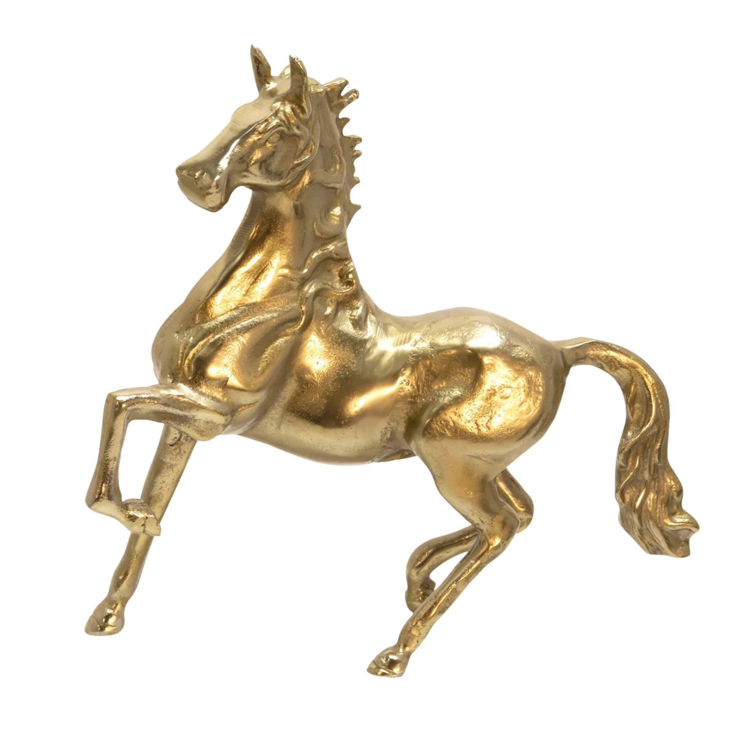 Horse Sculpture 40.64 Cm - Gold 15514-02 -  Home Decor Figurines - ebarza Furniture UAE | Shop Modern Furniture in Abu Dhabi & Dubai - مفروشات ايبازرا في الامارات | تسوق اثاث عصري وديكورات مميزة في دبي وابوظبي