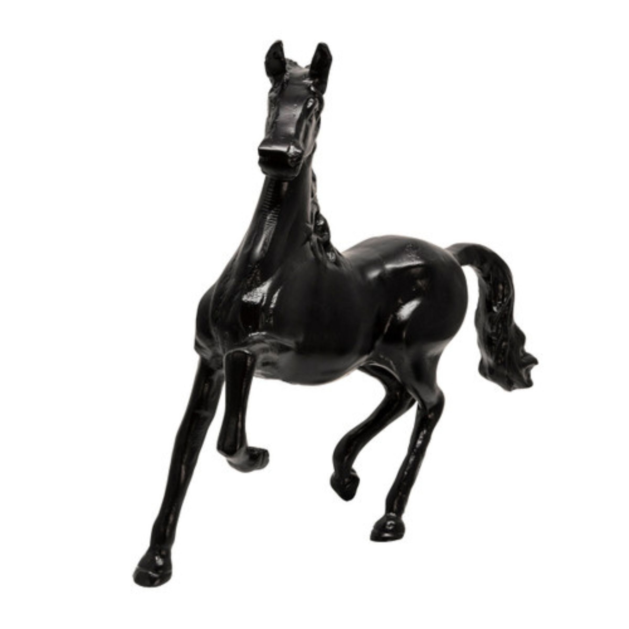Horse Sculpture 40 Cm - Black 15514-01 -  Home Decor Figurines - ebarza Furniture UAE | Shop Modern Furniture in Abu Dhabi & Dubai - مفروشات ايبازرا في الامارات | تسوق اثاث عصري وديكورات مميزة في دبي وابوظبي