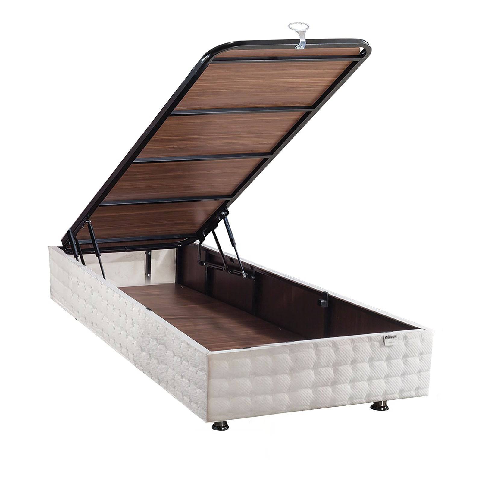 Hotel Style Single Size Concord Bed Base With Storage  Conbase110 -  Bedsteads - ebarza Furniture UAE | Shop Modern Furniture in Abu Dhabi & Dubai - مفروشات ايبازرا في الامارات | تسوق اثاث عصري وديكورات مميزة في دبي وابوظبي