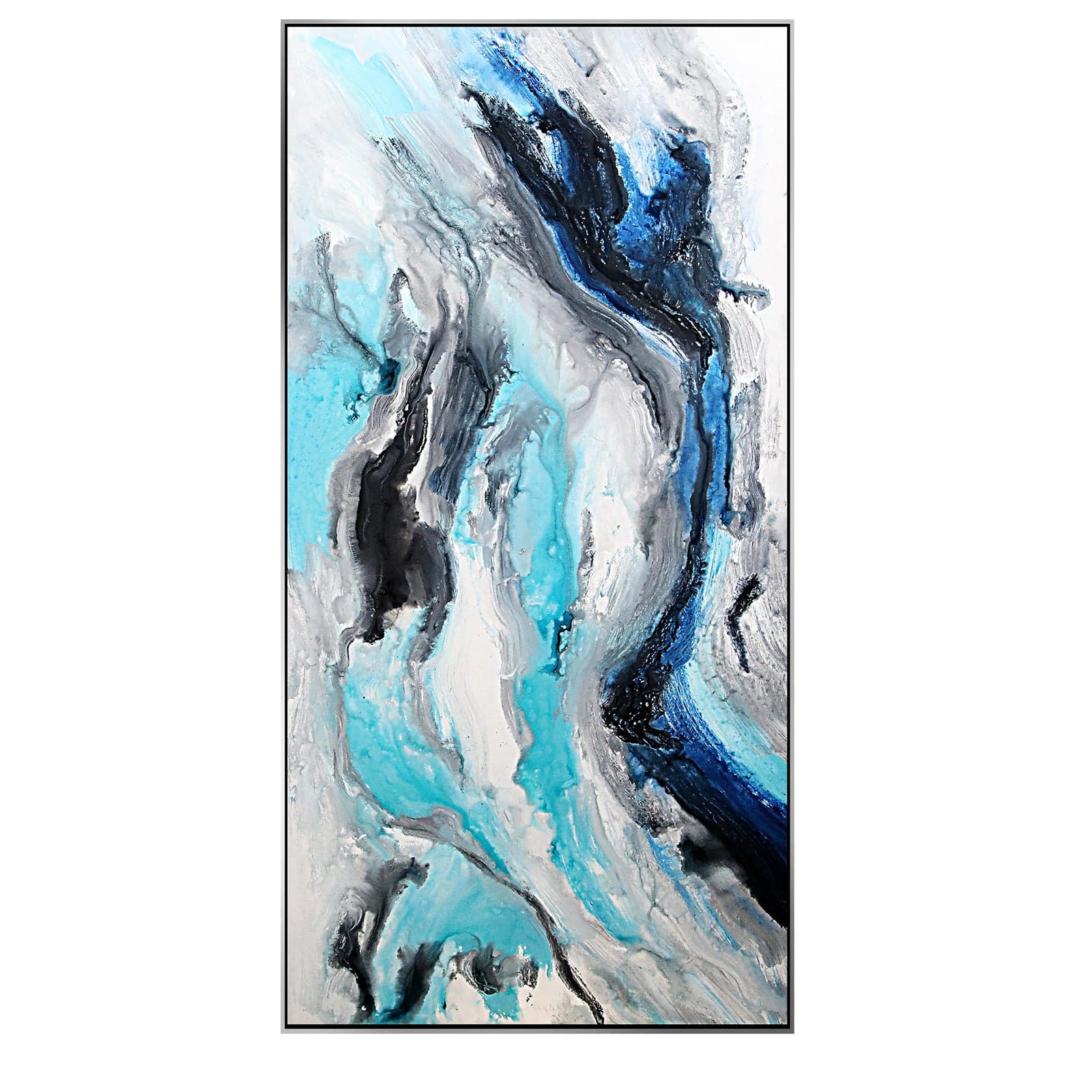 AS IS - Iced Flame Hand Painted Art Painting With Frame 160X80 Cm Soap0107 -  DISPLAY ITEM - ebarza Furniture UAE | Shop Modern Furniture in Abu Dhabi & Dubai - مفروشات ايبازرا في الامارات | تسوق اثاث عصري وديكورات مميزة في دبي وابوظبي