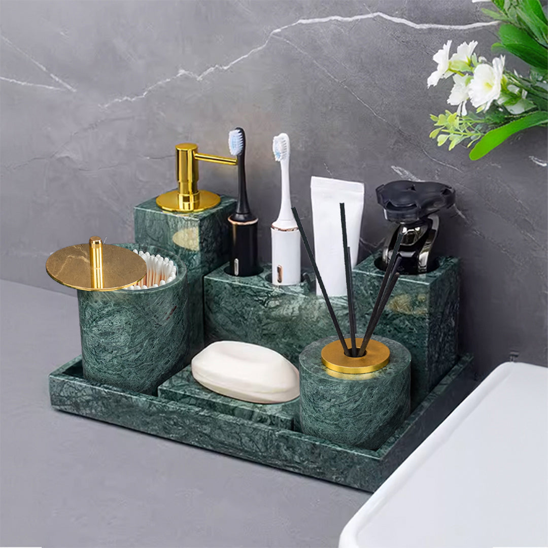 Indian Green Marble Circular Incense Dispenser (Bright Gold Accessory) KXP840C -  Stick Diffusers - ebarza Furniture UAE | Shop Modern Furniture in Abu Dhabi & Dubai - مفروشات ايبازرا في الامارات | تسوق اثاث عصري وديكورات مميزة في دبي وابوظبي