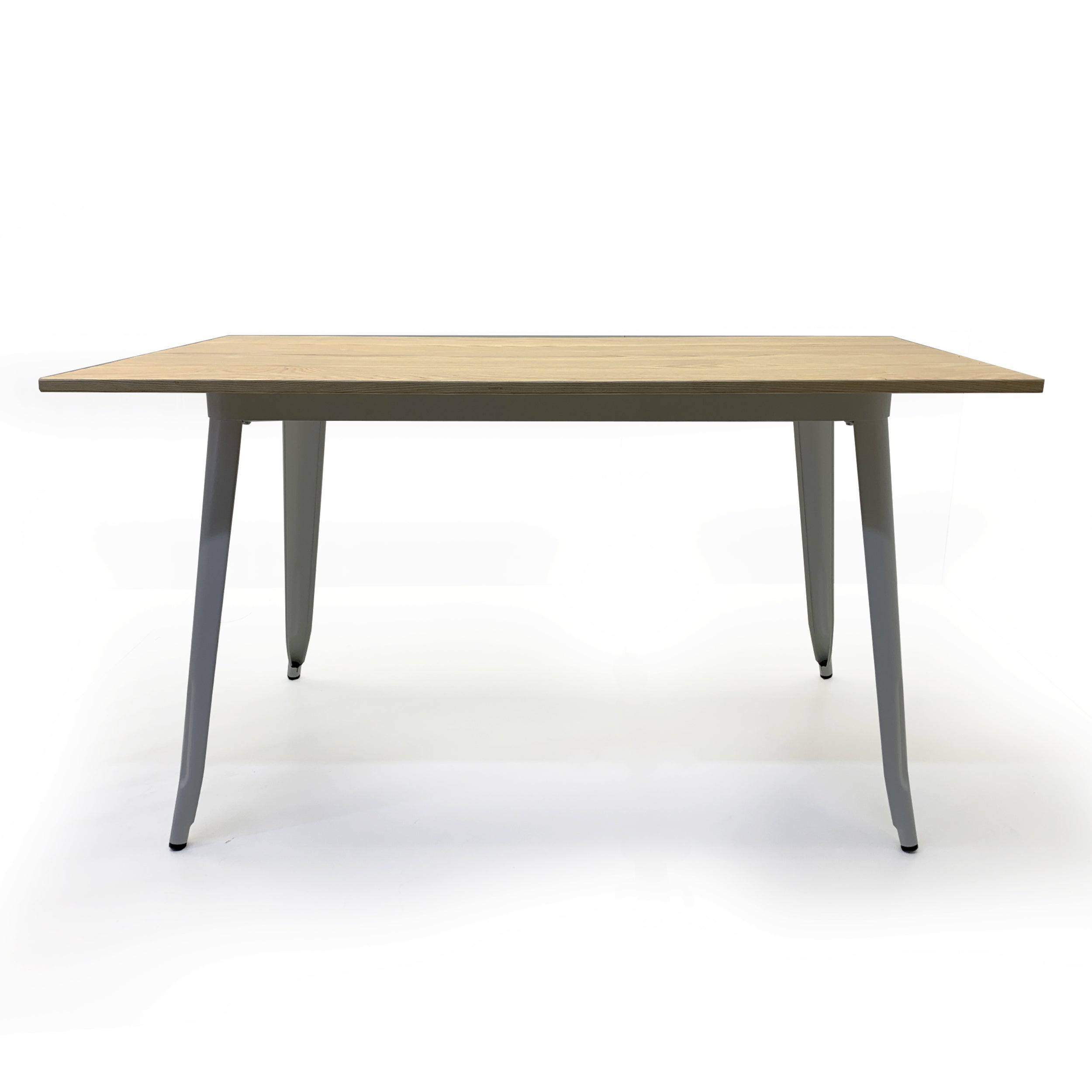 Industrial Table With Solid Wood Top 140 Cm Bptt02B+N Gt-413 -  Dining Tables - ebarza Furniture UAE | Shop Modern Furniture in Abu Dhabi & Dubai - مفروشات ايبازرا في الامارات | تسوق اثاث عصري وديكورات مميزة في دبي وابوظبي