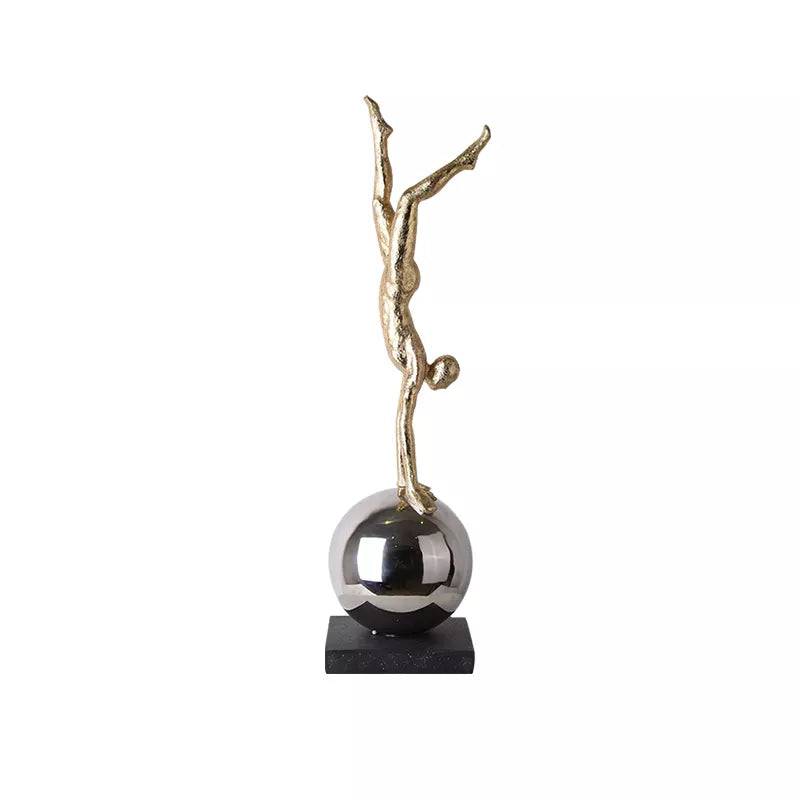 Inverted Man-Gold Fc-Sz2119B -  Home Decor Figurines - ebarza Furniture UAE | Shop Modern Furniture in Abu Dhabi & Dubai - مفروشات ايبازرا في الامارات | تسوق اثاث عصري وديكورات مميزة في دبي وابوظبي