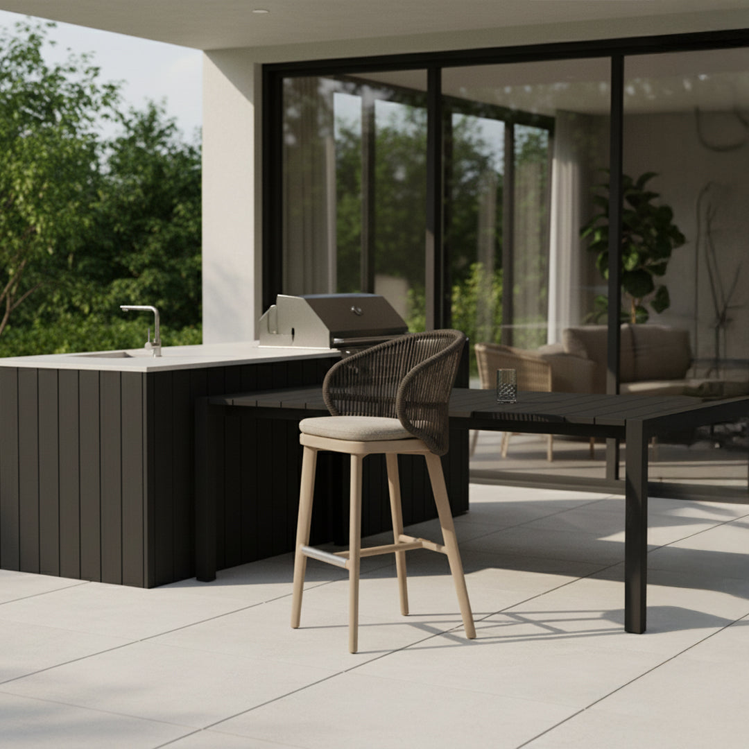 JUMBO INDOOR/OUTDOOR BARSTOOL WITH SEAT CUSHION KC8607N18ROP -  Bar Stools - ebarza Furniture UAE | Shop Modern Furniture in Abu Dhabi & Dubai - مفروشات ايبازرا في الامارات | تسوق اثاث عصري وديكورات مميزة في دبي وابوظبي