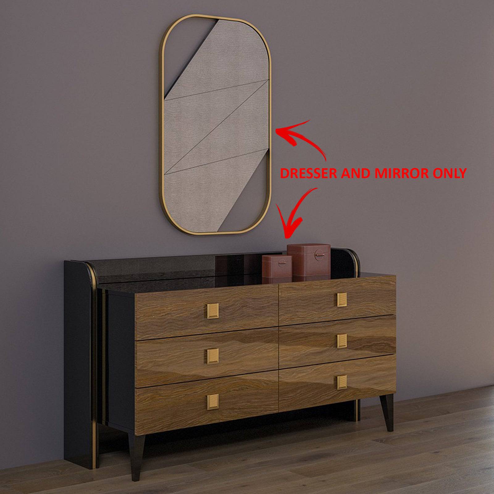 Kant Dresser & Mirror Kant-Dresser+Mirror -  Dressers and Mirrors - ebarza Furniture UAE | Shop Modern Furniture in Abu Dhabi & Dubai - مفروشات ايبازرا في الامارات | تسوق اثاث عصري وديكورات مميزة في دبي وابوظبي