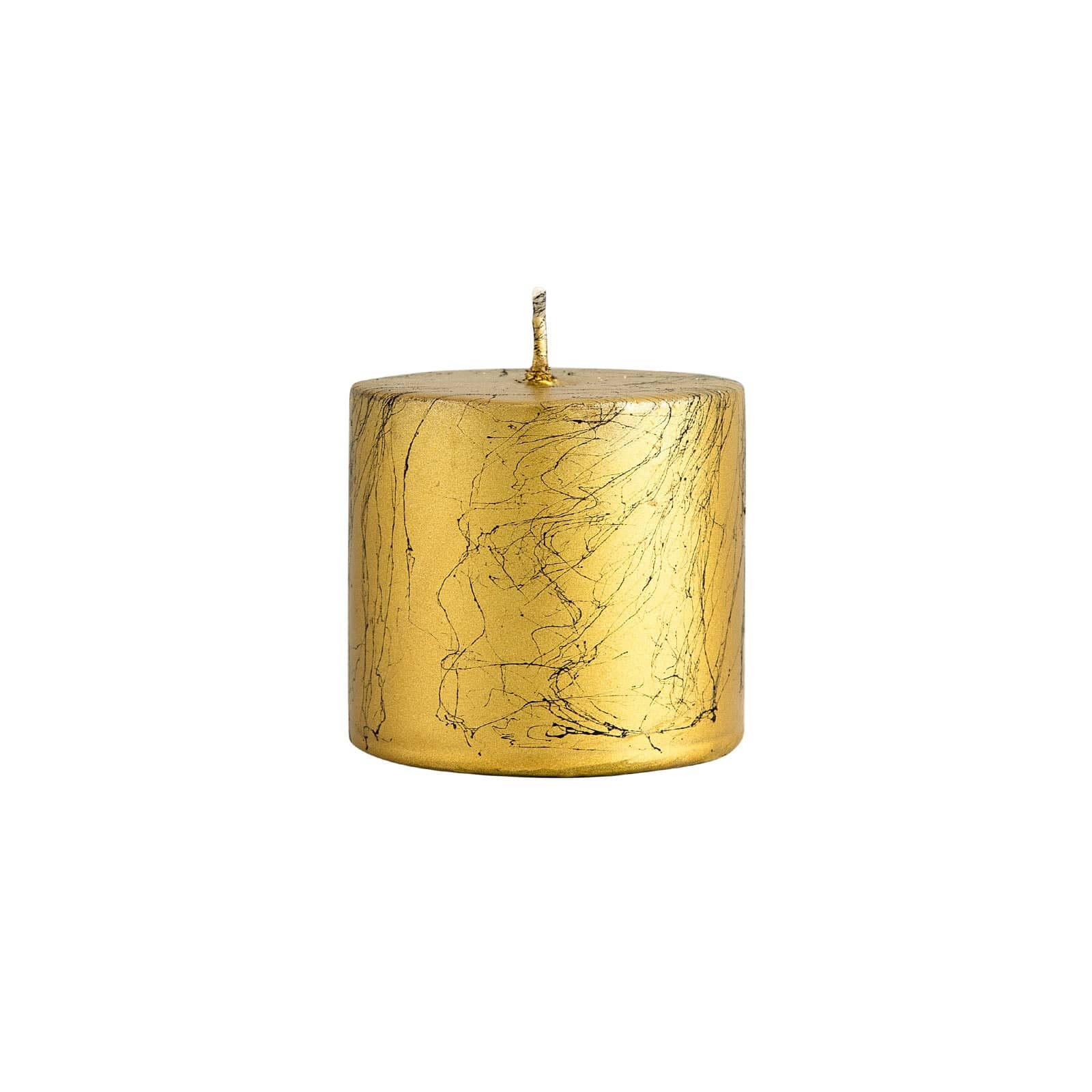 Karaca Andy Gold Cylinder Candle 6.5X6 Cm 153.20.01.0159-Gold -  Candles - ebarza Furniture UAE | Shop Modern Furniture in Abu Dhabi & Dubai - مفروشات ايبازرا في الامارات | تسوق اثاث عصري وديكورات مميزة في دبي وابوظبي