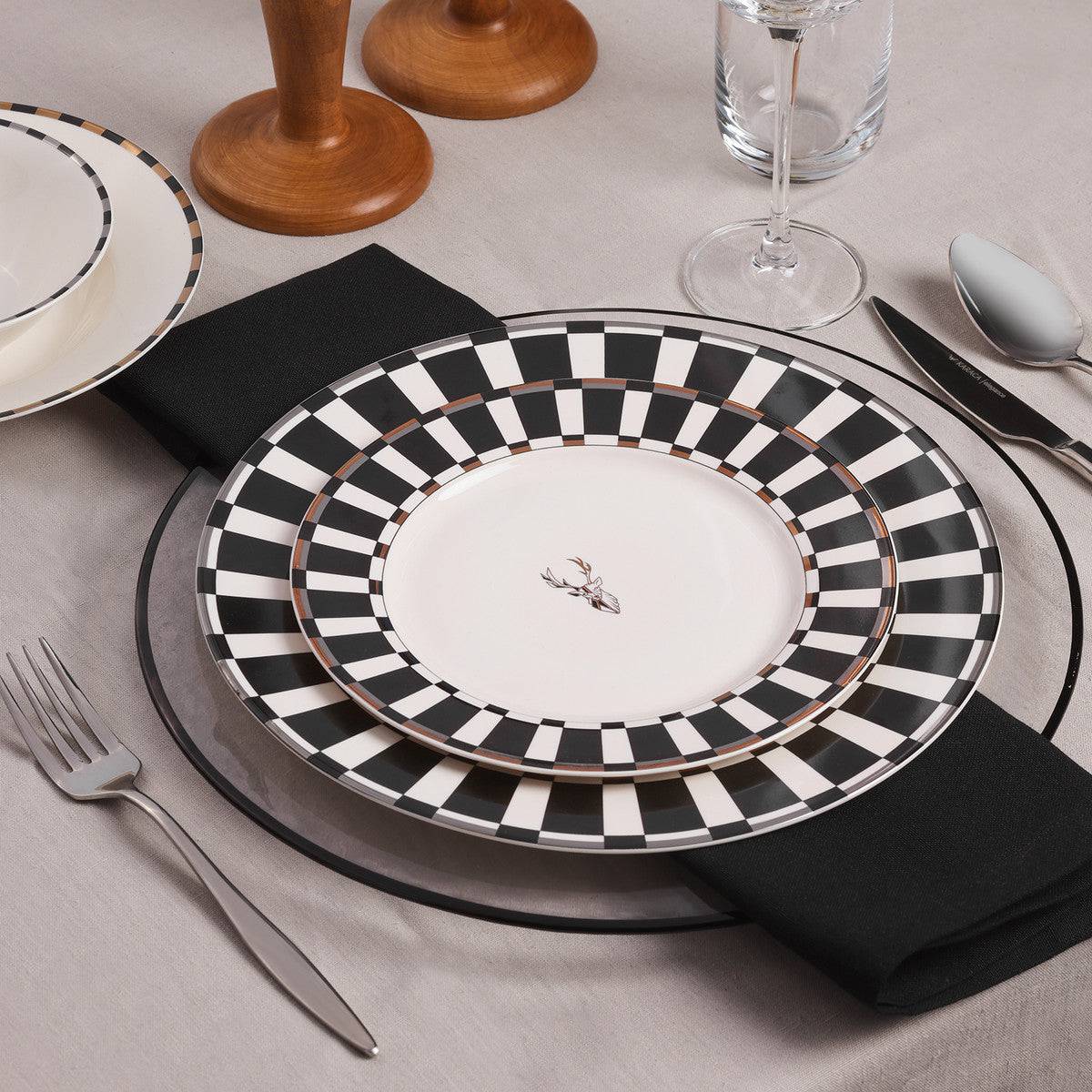 Karaca Aries Black 24 Pcs Dinnerware Set For 6 Persons 153.03.06.2400 -  Dinnerware Sets - ebarza Furniture UAE | Shop Modern Furniture in Abu Dhabi & Dubai - مفروشات ايبازرا في الامارات | تسوق اثاث عصري وديكورات مميزة في دبي وابوظبي