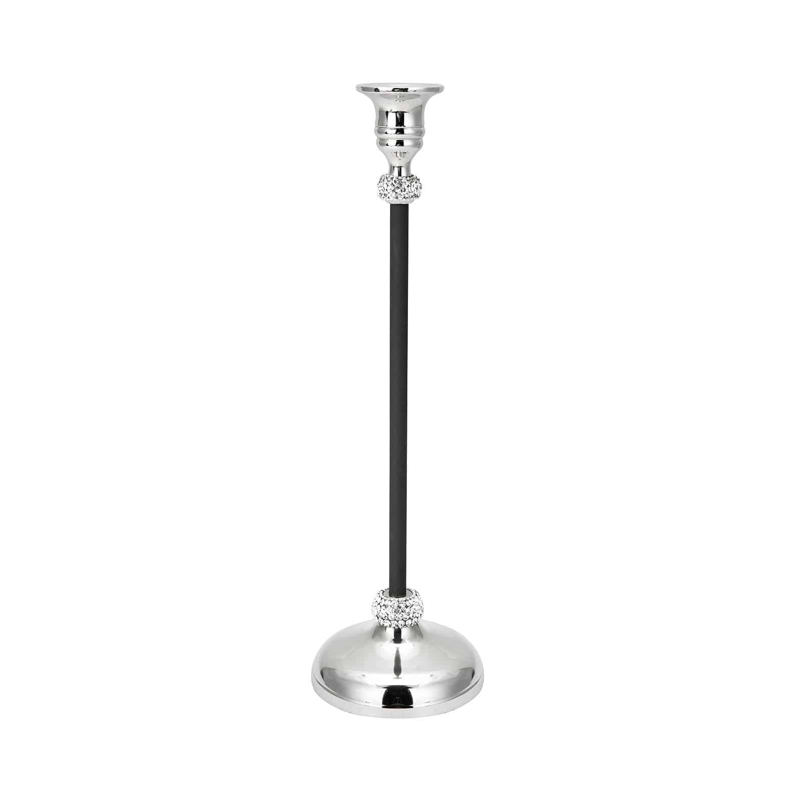 Karaca Black Taper Candle Holder 38 Cm 153.19.01.1186 -  Candle Holders - ebarza Furniture UAE | Shop Modern Furniture in Abu Dhabi & Dubai - مفروشات ايبازرا في الامارات | تسوق اثاث عصري وديكورات مميزة في دبي وابوظبي