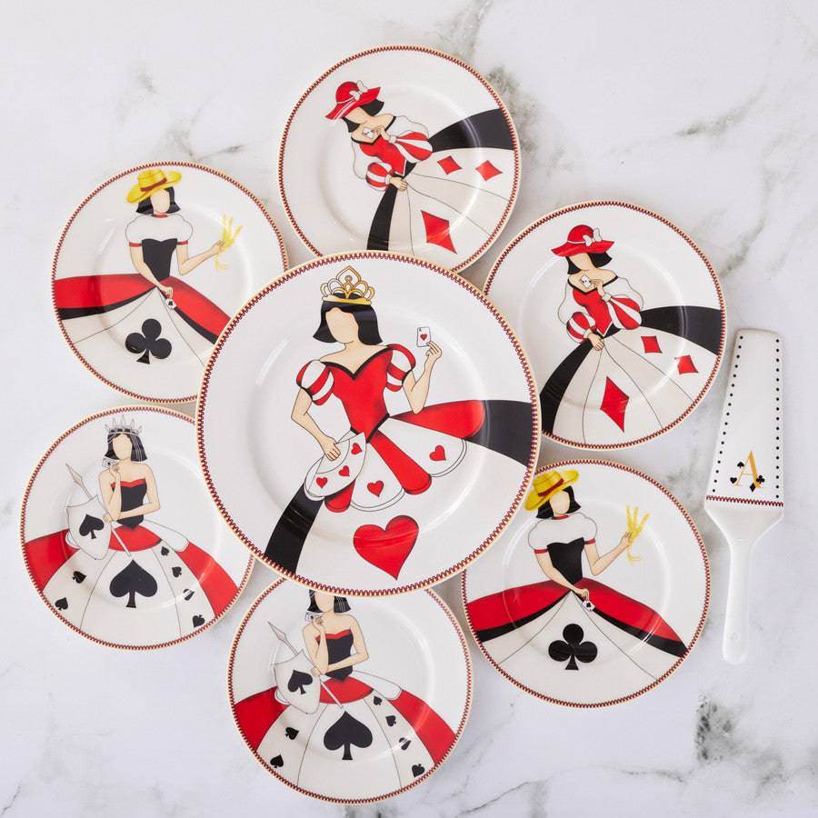 Karaca Cup Girl 8 Piece Cake Set 153.03.06.2583 -  Dinnerware Sets - ebarza Furniture UAE | Shop Modern Furniture in Abu Dhabi & Dubai - مفروشات ايبازرا في الامارات | تسوق اثاث عصري وديكورات مميزة في دبي وابوظبي