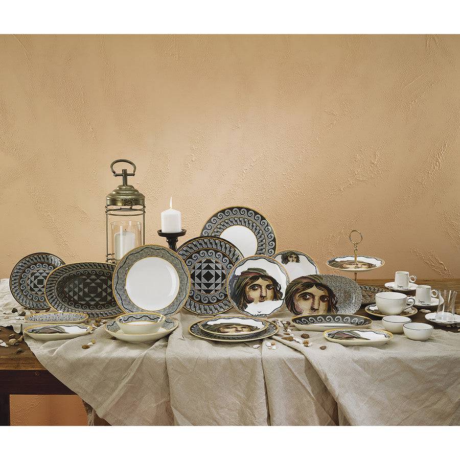 Karaca Deer Zeugma Serving Plate White 25 Cm 153.03.06.2481 -  Plates - ebarza Furniture UAE | Shop Modern Furniture in Abu Dhabi & Dubai - مفروشات ايبازرا في الامارات | تسوق اثاث عصري وديكورات مميزة في دبي وابوظبي