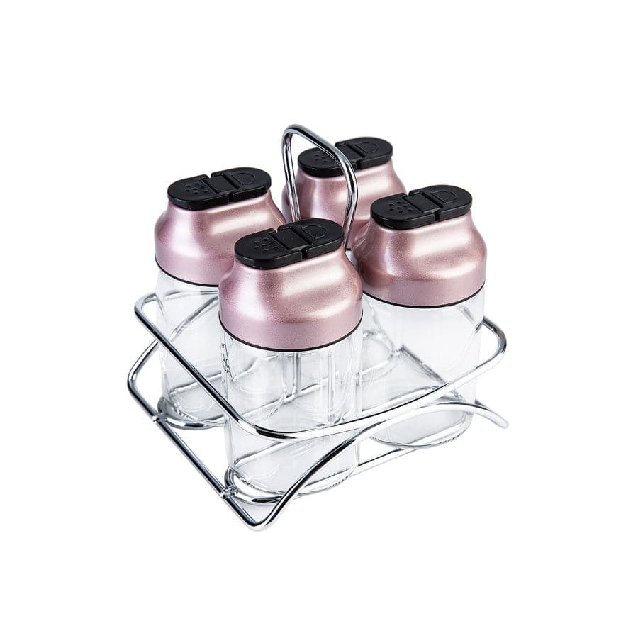 Karaca Dimple Rosegold 5 Piece Spice Set 153.03.06.1682 -  Spice Sets - ebarza Furniture UAE | Shop Modern Furniture in Abu Dhabi & Dubai - مفروشات ايبازرا في الامارات | تسوق اثاث عصري وديكورات مميزة في دبي وابوظبي