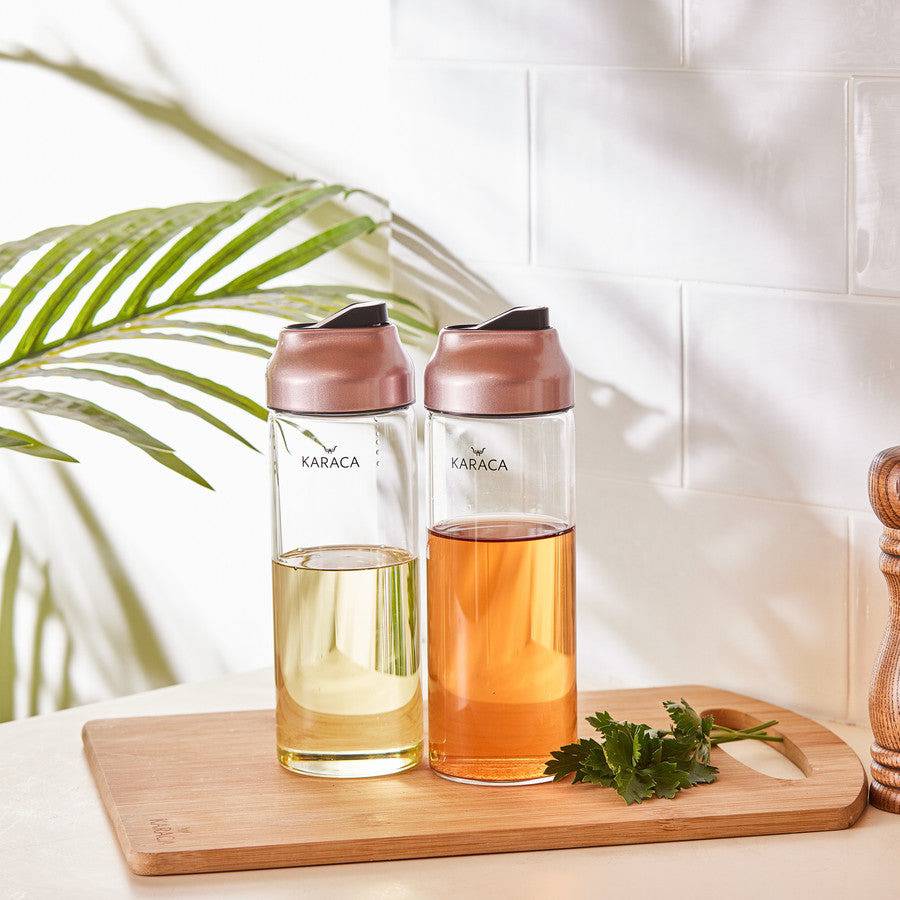 Karaca Dimple Rosegold Oil Vinegar 153.03.06.1679 -  Spice Sets - ebarza Furniture UAE | Shop Modern Furniture in Abu Dhabi & Dubai - مفروشات ايبازرا في الامارات | تسوق اثاث عصري وديكورات مميزة في دبي وابوظبي