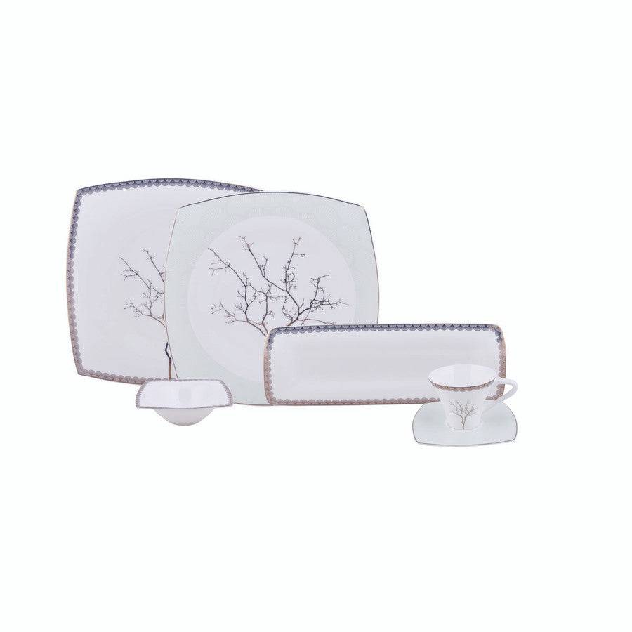 Karaca Fine Pearl Banyan 26 Pieces 6 Person Breakfast Set Square 153.03.08.0647 -  Dinnerware Sets - ebarza Furniture UAE | Shop Modern Furniture in Abu Dhabi & Dubai - مفروشات ايبازرا في الامارات | تسوق اثاث عصري وديكورات مميزة في دبي وابوظبي