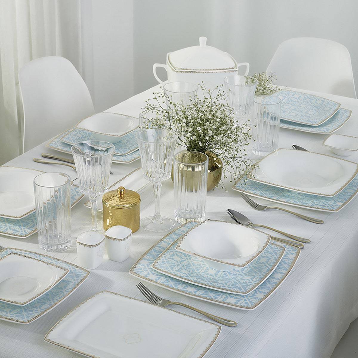 Karaca Fine Pearl Contour 62 Pieces Dinnerware Set For 12 People 153.03.08.1112 -  Dinnerware Sets - ebarza Furniture UAE | Shop Modern Furniture in Abu Dhabi & Dubai - مفروشات ايبازرا في الامارات | تسوق اثاث عصري وديكورات مميزة في دبي وابوظبي