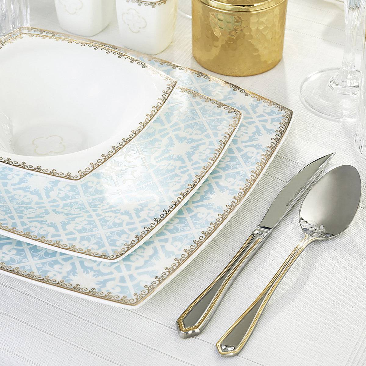 Karaca Fine Pearl Contour 62 Pieces Dinnerware Set For 12 People 153.03.08.1112 -  Dinnerware Sets - ebarza Furniture UAE | Shop Modern Furniture in Abu Dhabi & Dubai - مفروشات ايبازرا في الامارات | تسوق اثاث عصري وديكورات مميزة في دبي وابوظبي